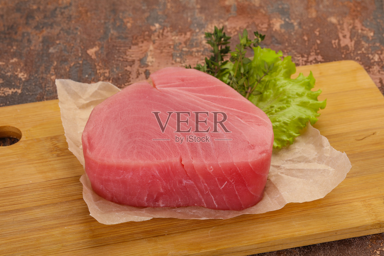 生金枪鱼牛排照片摄影图片