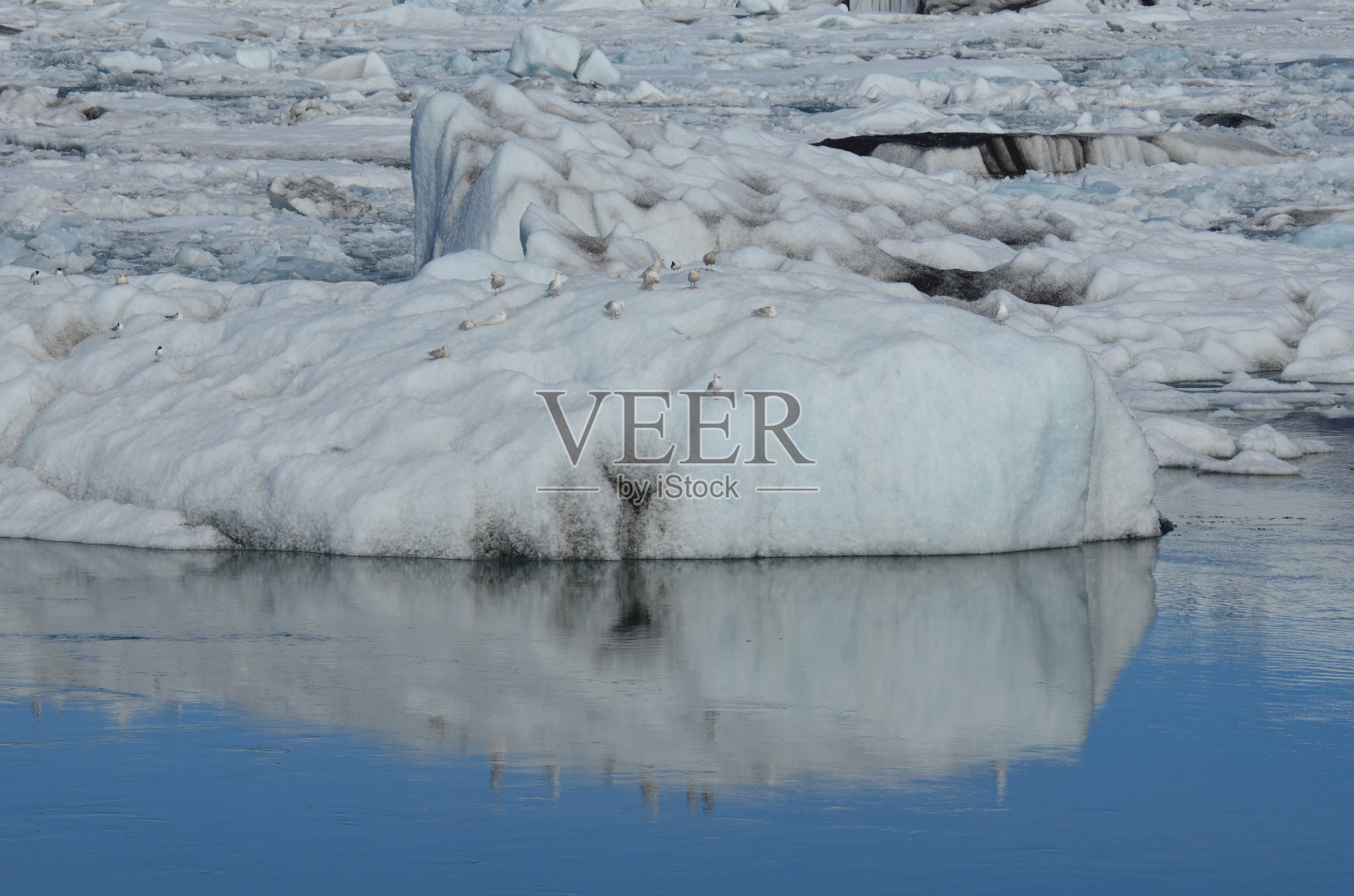 来自冰岛南部冰川的冰山照片摄影图片