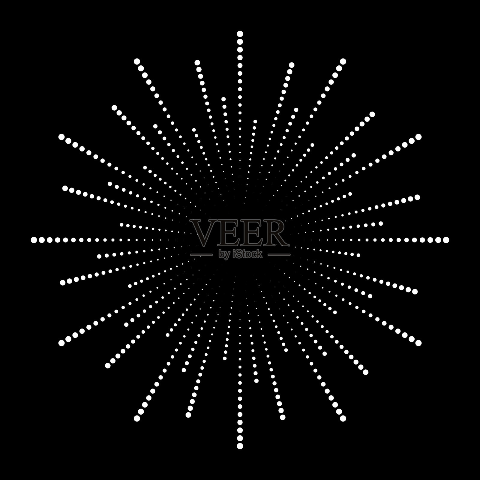 抽象白色径向速度虚线中插画图片素材