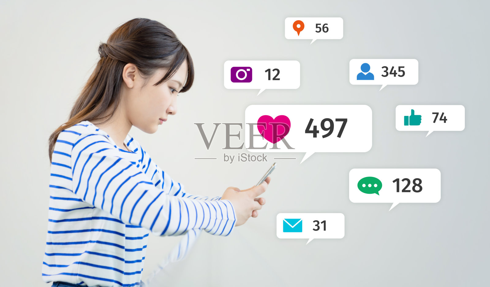 社交网络服务理念。通信网络。照片摄影图片