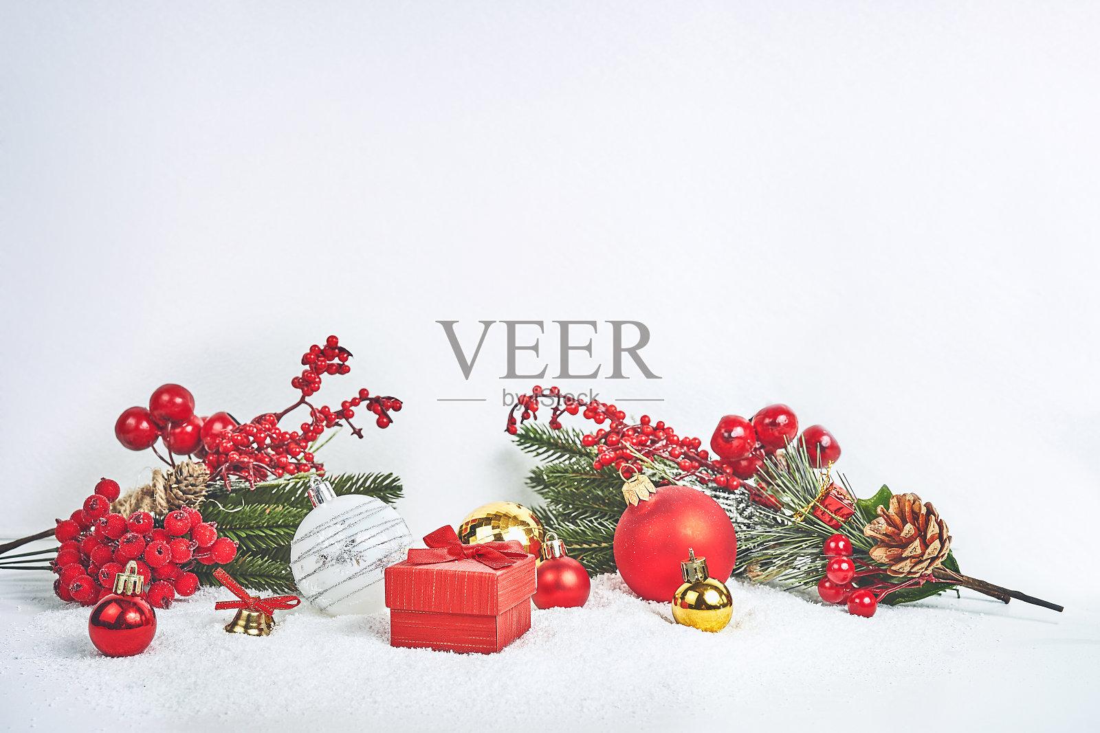 冬季或圣诞节主题横幅,圣诞作文。冷杉树枝照片摄影图片