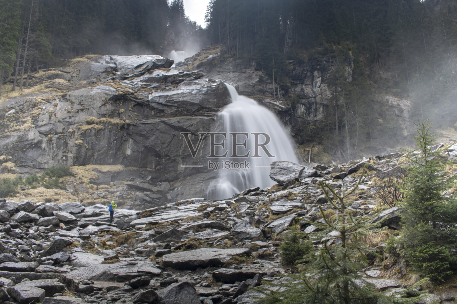 奥地利的克里姆勒瀑布照片摄影图片