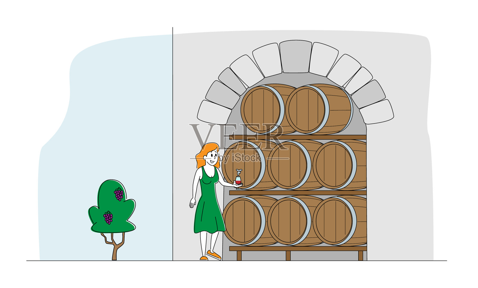 女酿酒师品酒品酒设计元素图片