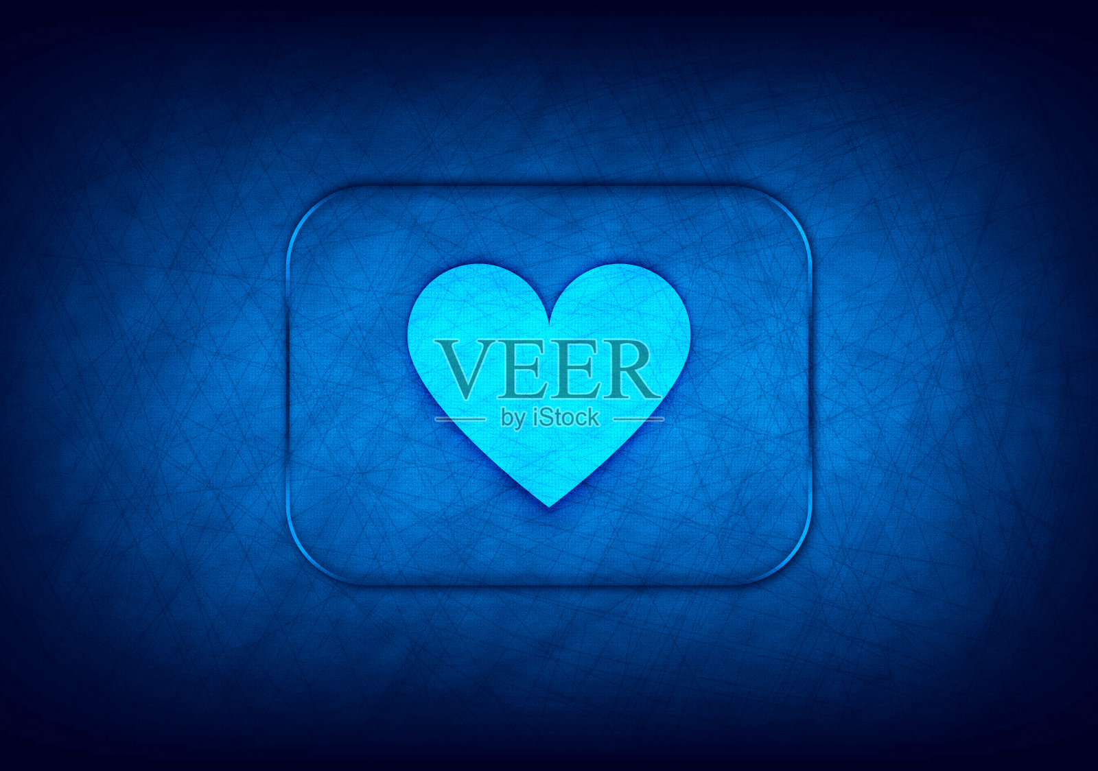 心形图标抽象数字设计蓝色背景插画图片素材