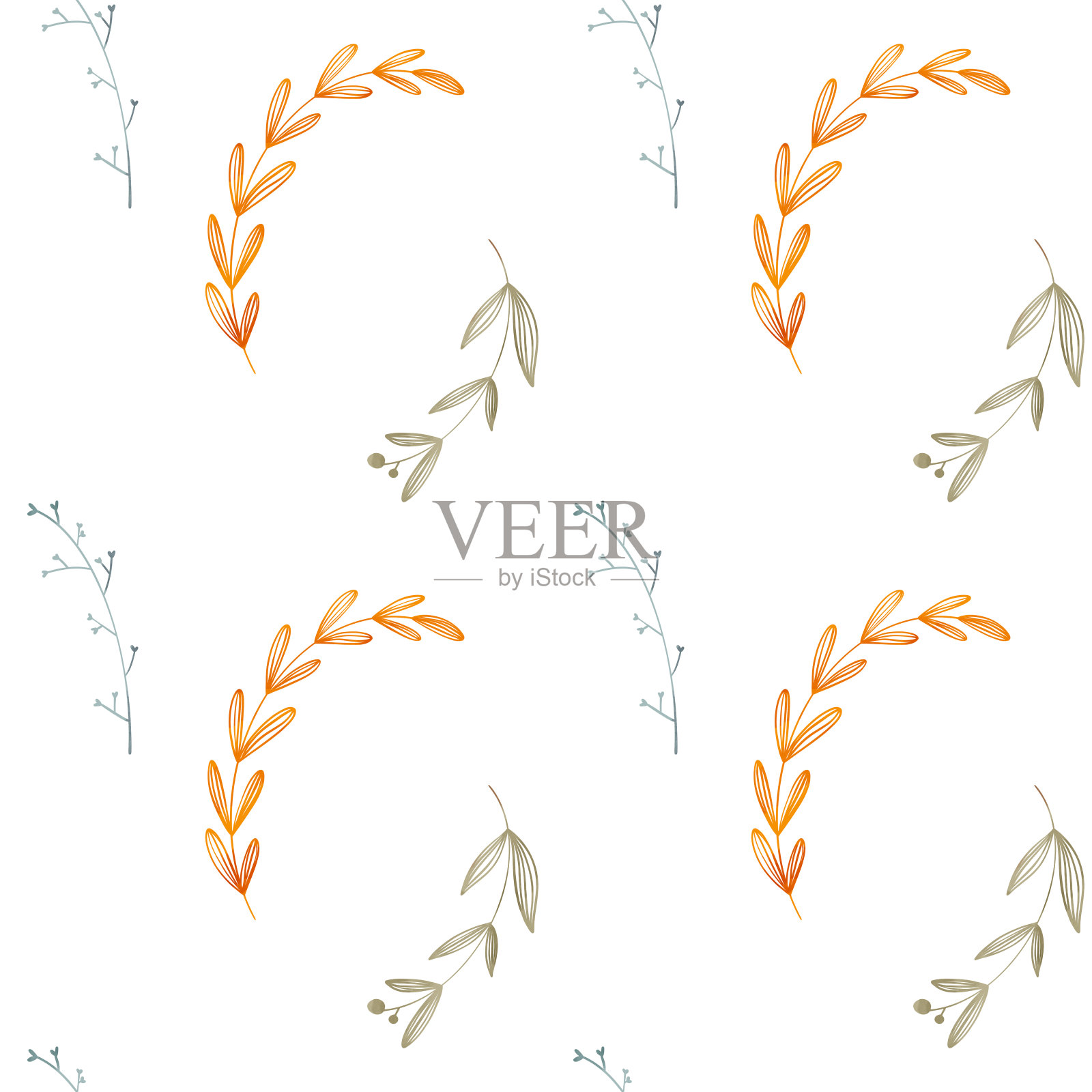 可爱舒适的秋天感恩节插画图片素材