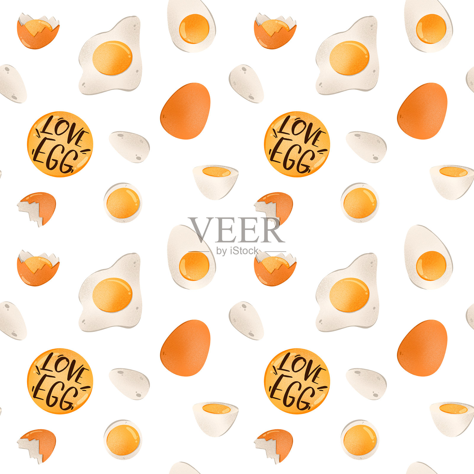 鸡蛋,煮,半壳,半壳棕色蛋壳插画图片素材