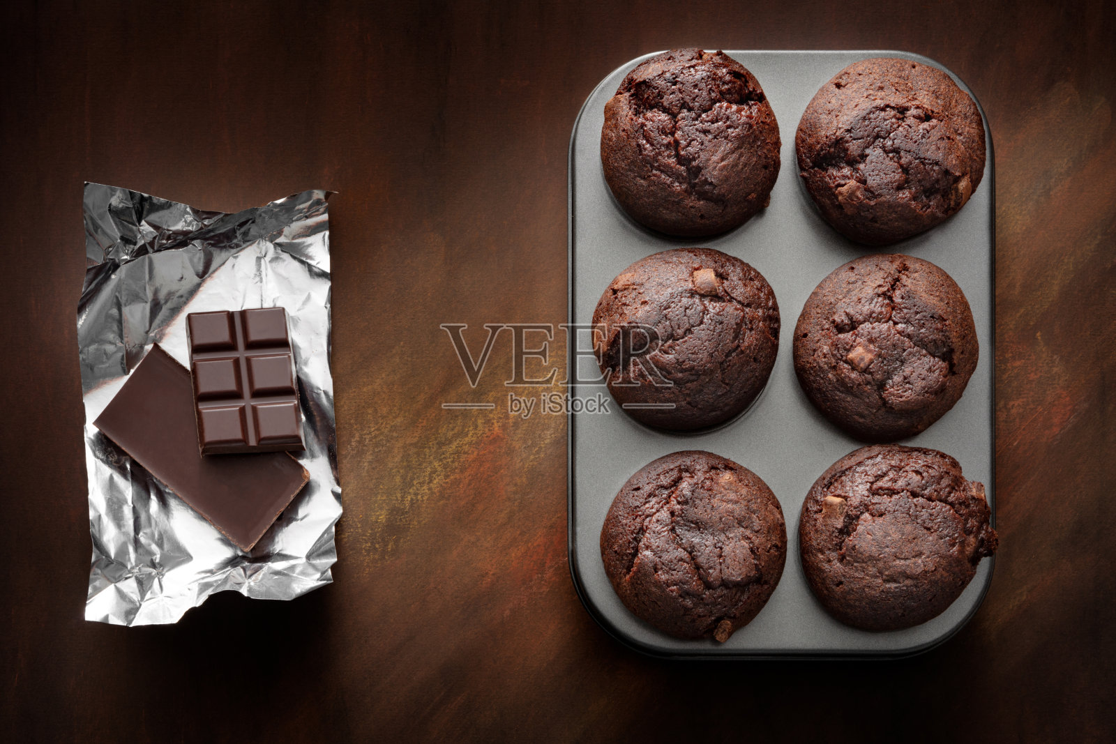 糕点:巧克力松饼静物照片摄影图片