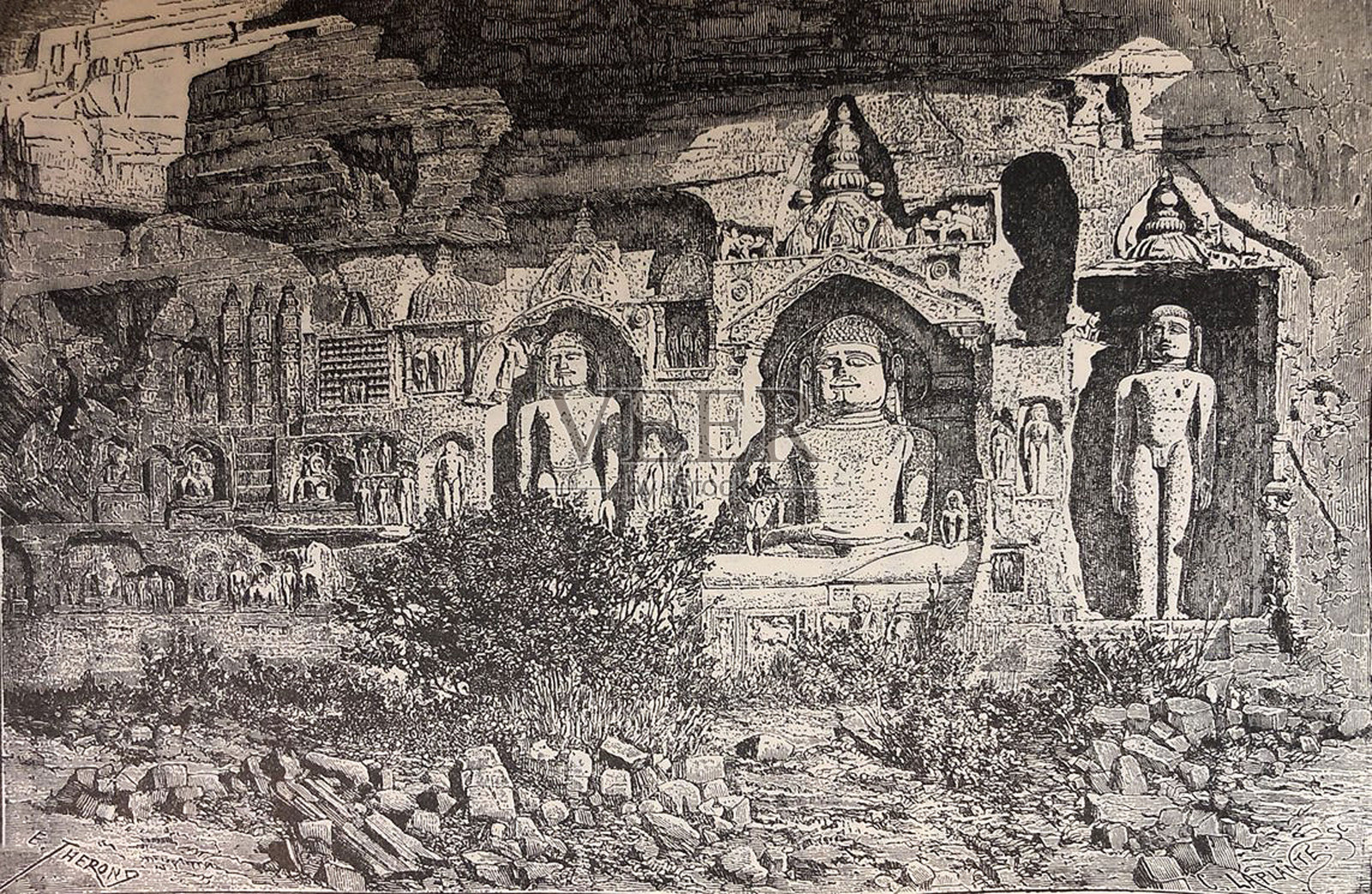 古插图-印度-我们的巨鲸-瓜廖尔插画图片素材