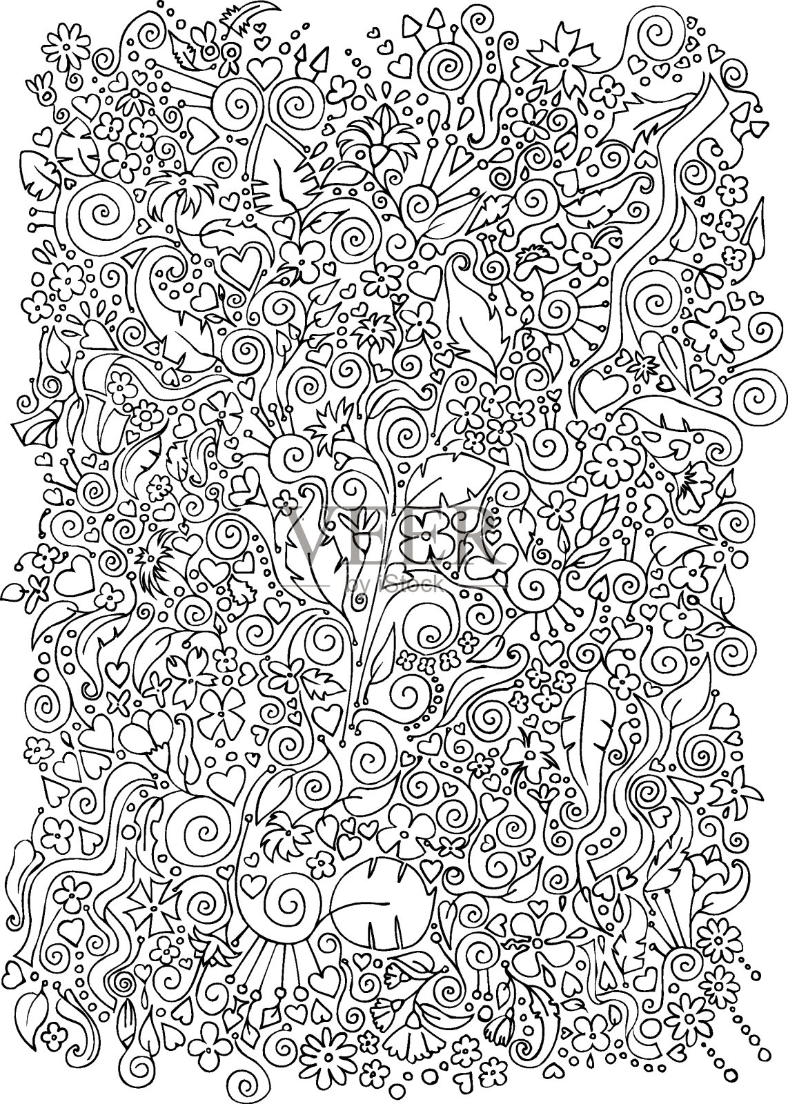 手绘花卉背景插画图片素材