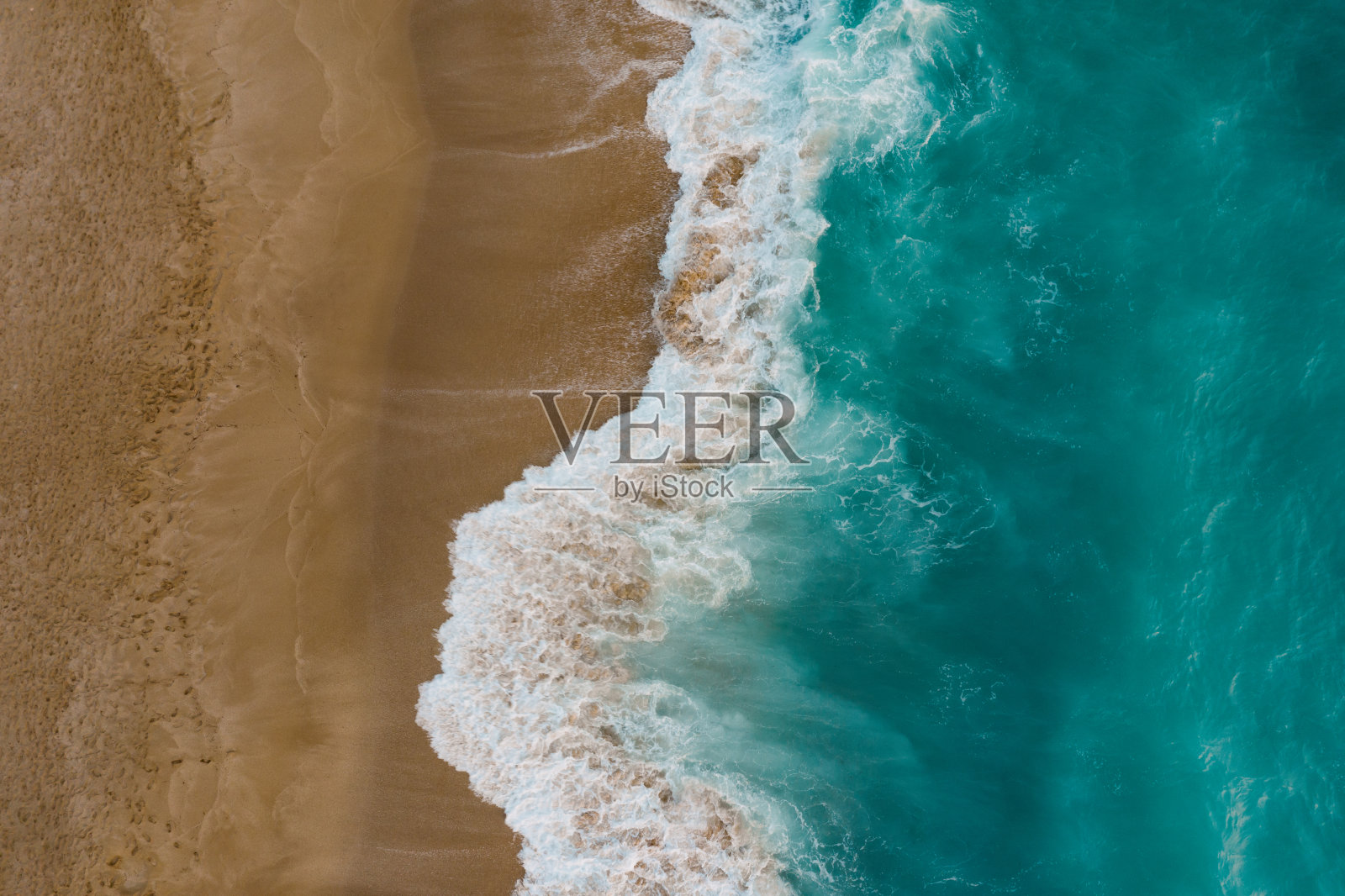 沙遇海水俯视图照片摄影图片