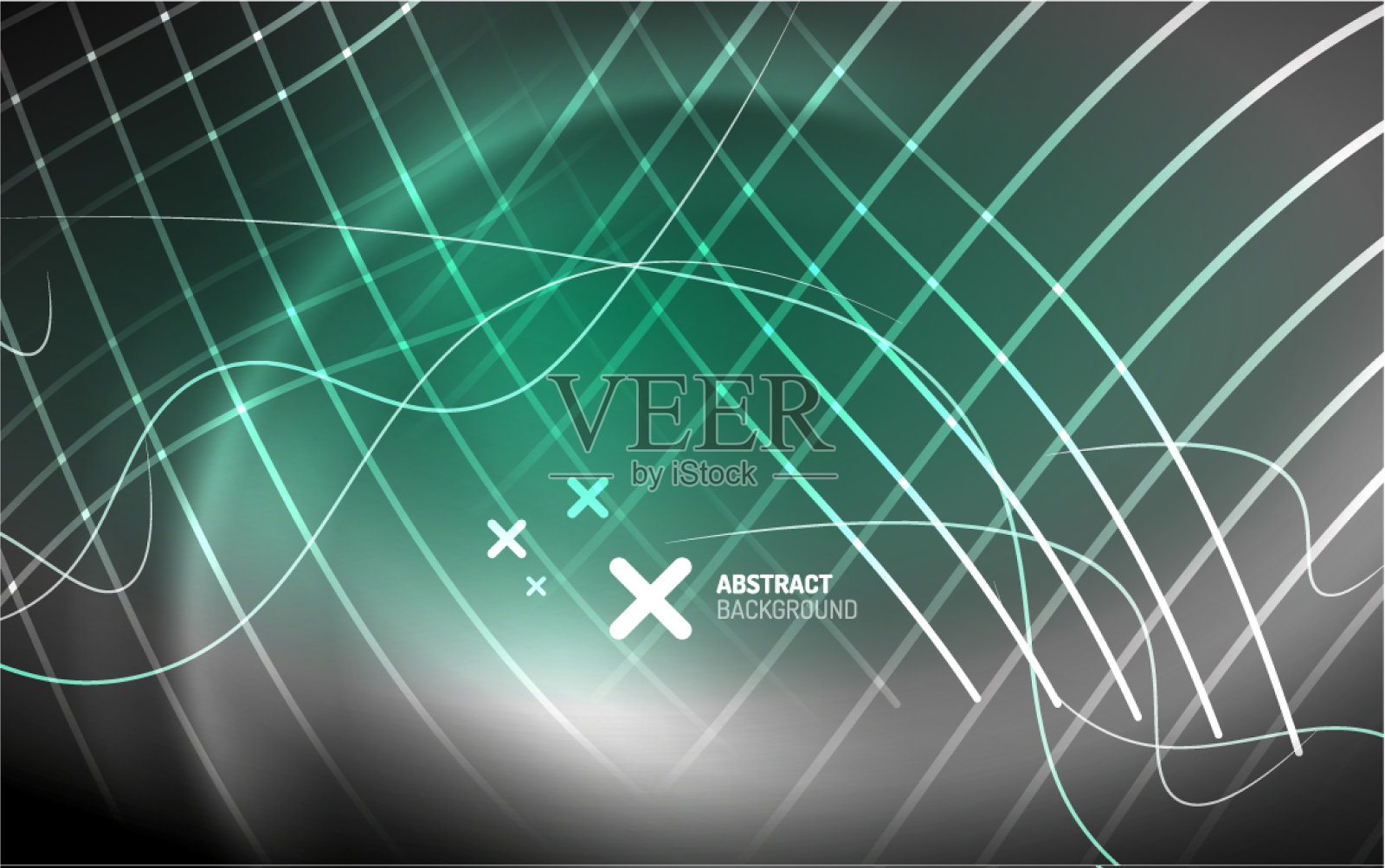 抽象背景-霓虹线设计插画图片素材