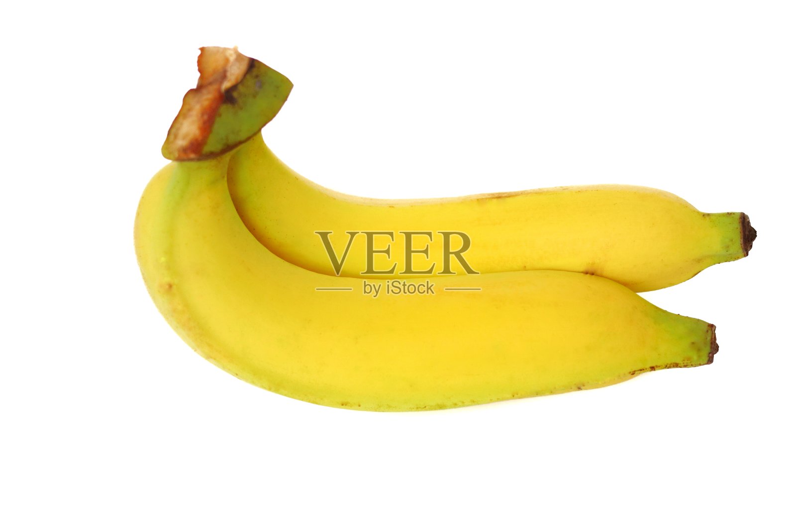 白色背景的孤立香蕉。照片摄影图片