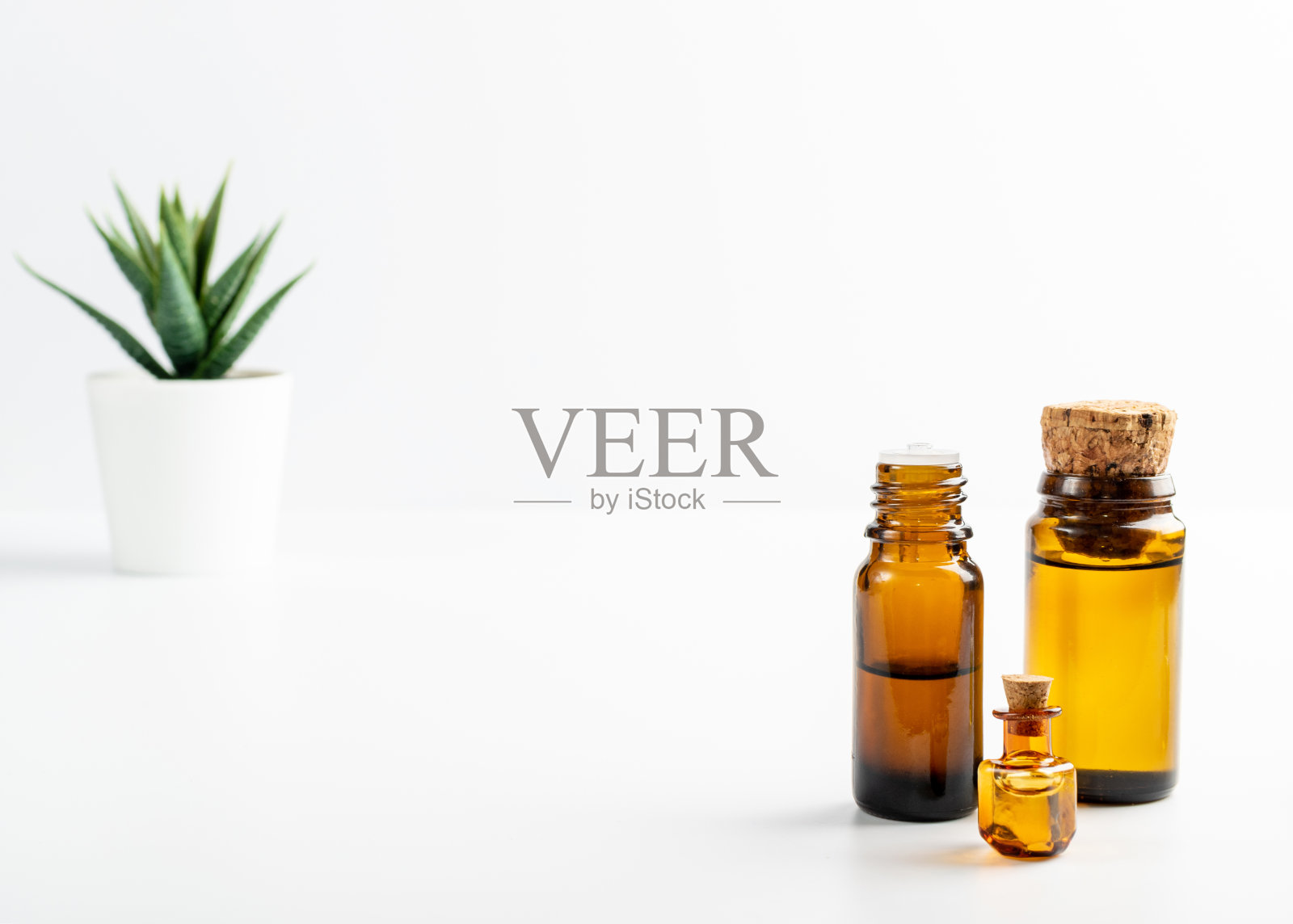 精油,酊剂或提取物模型与小瓶照片摄影图片