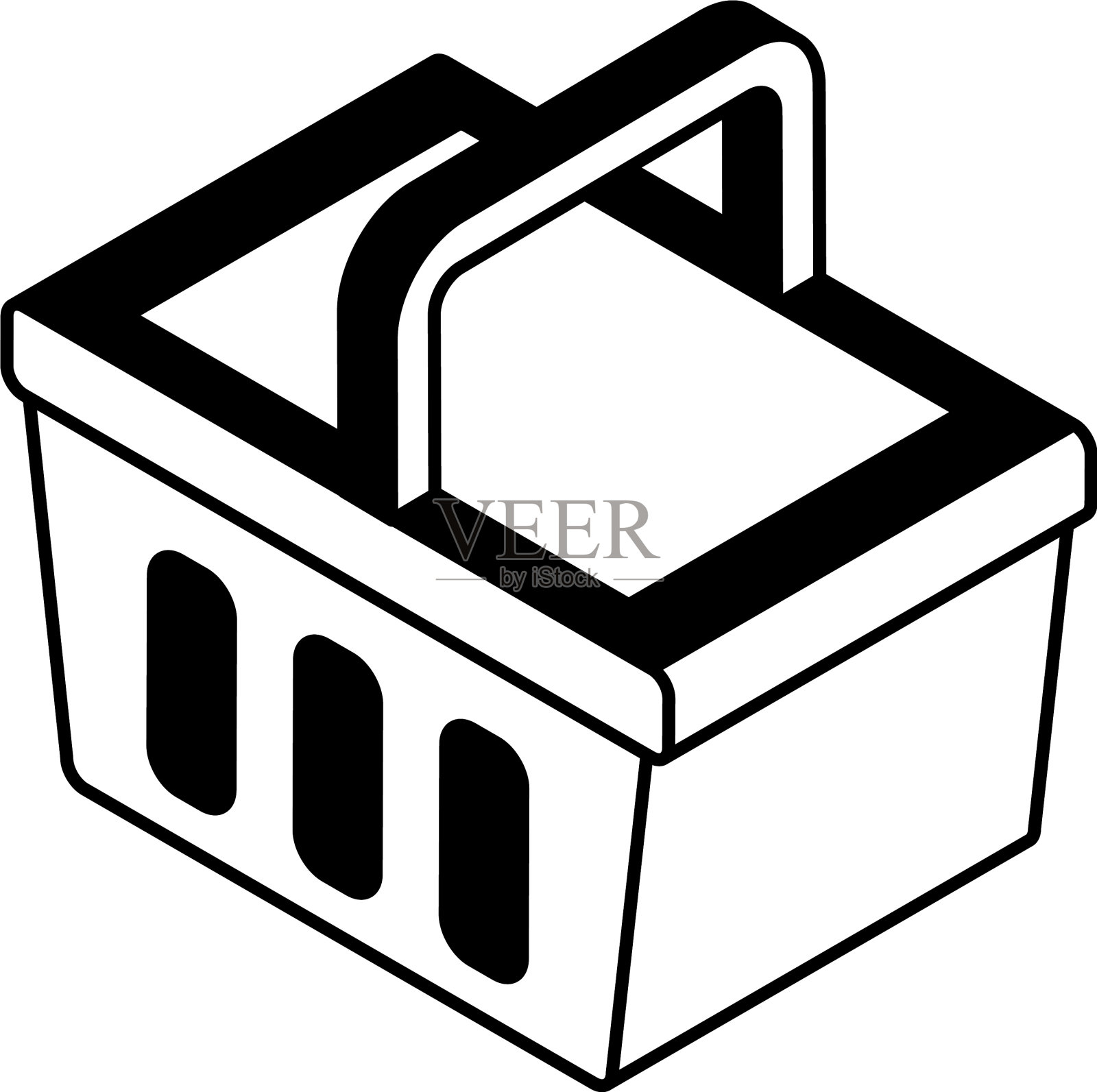 购物篮等距风格图标设计图标素材