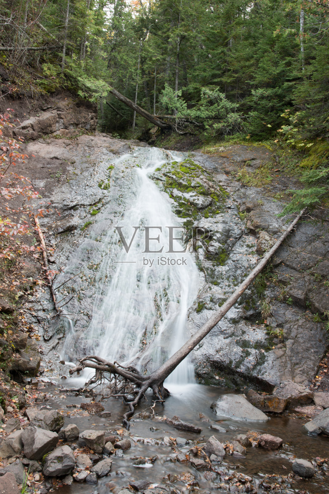 雅各布斯瀑布,鹰河,密歇根州,基维诺半岛,密歇根州上半岛照片摄影图片