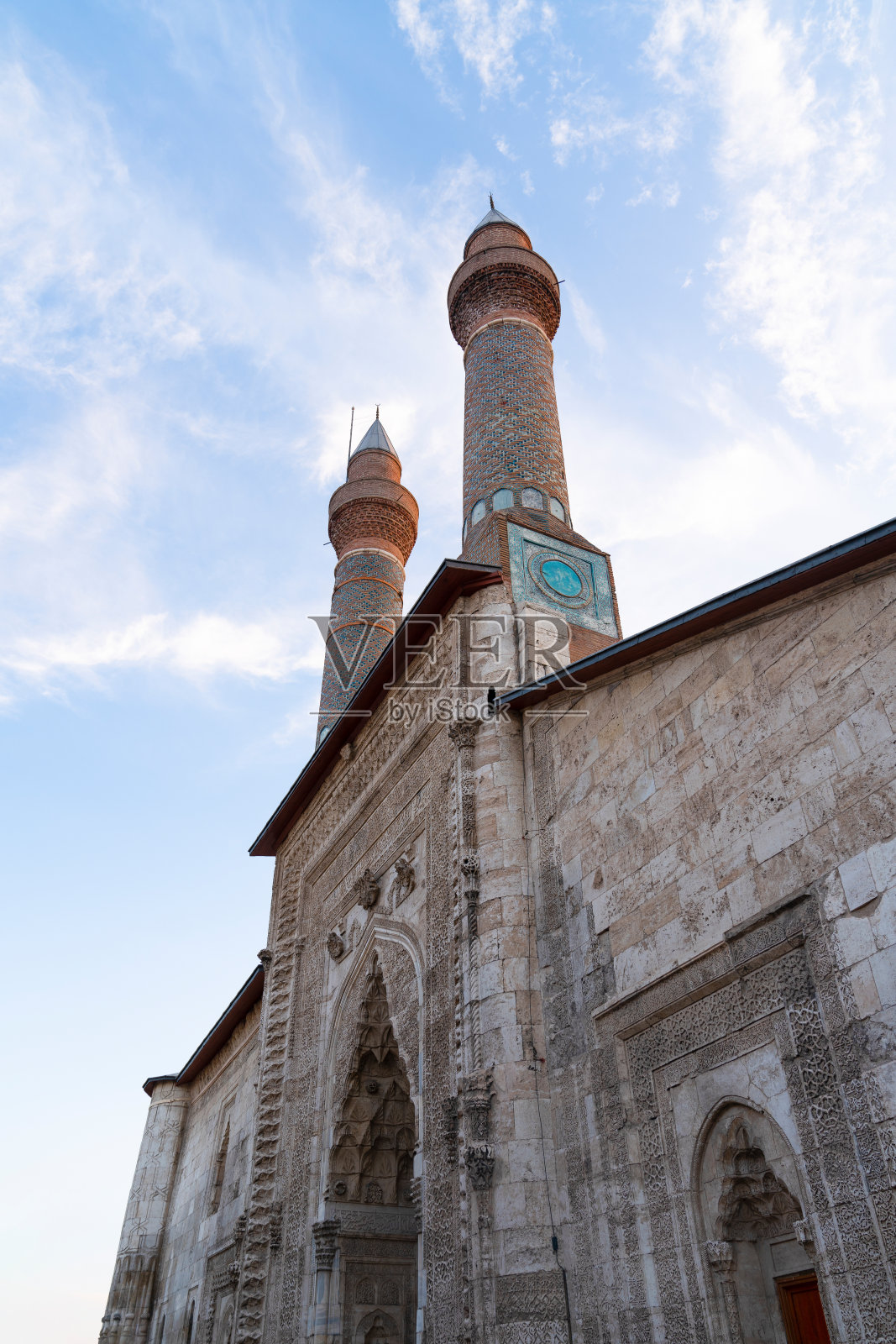 双尖塔宗教学校(土耳其语为Cifte minareli medrese),湿婆/土耳其照片摄影图片