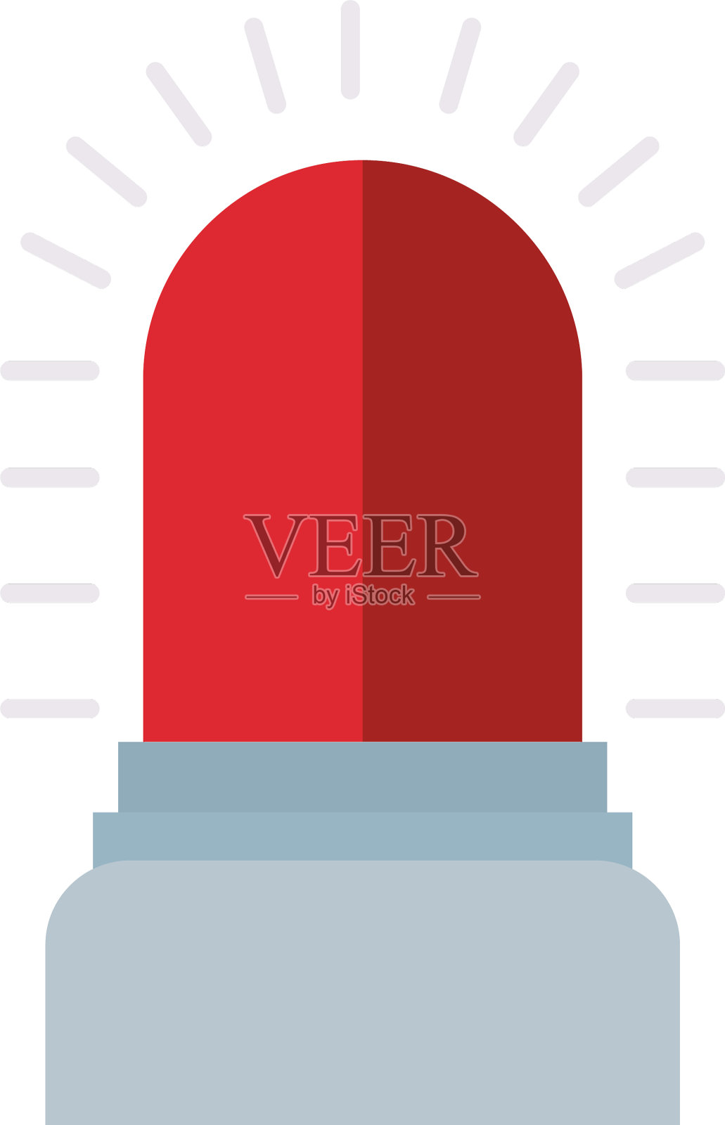 隔离红色警报器图标设计插画图片素材