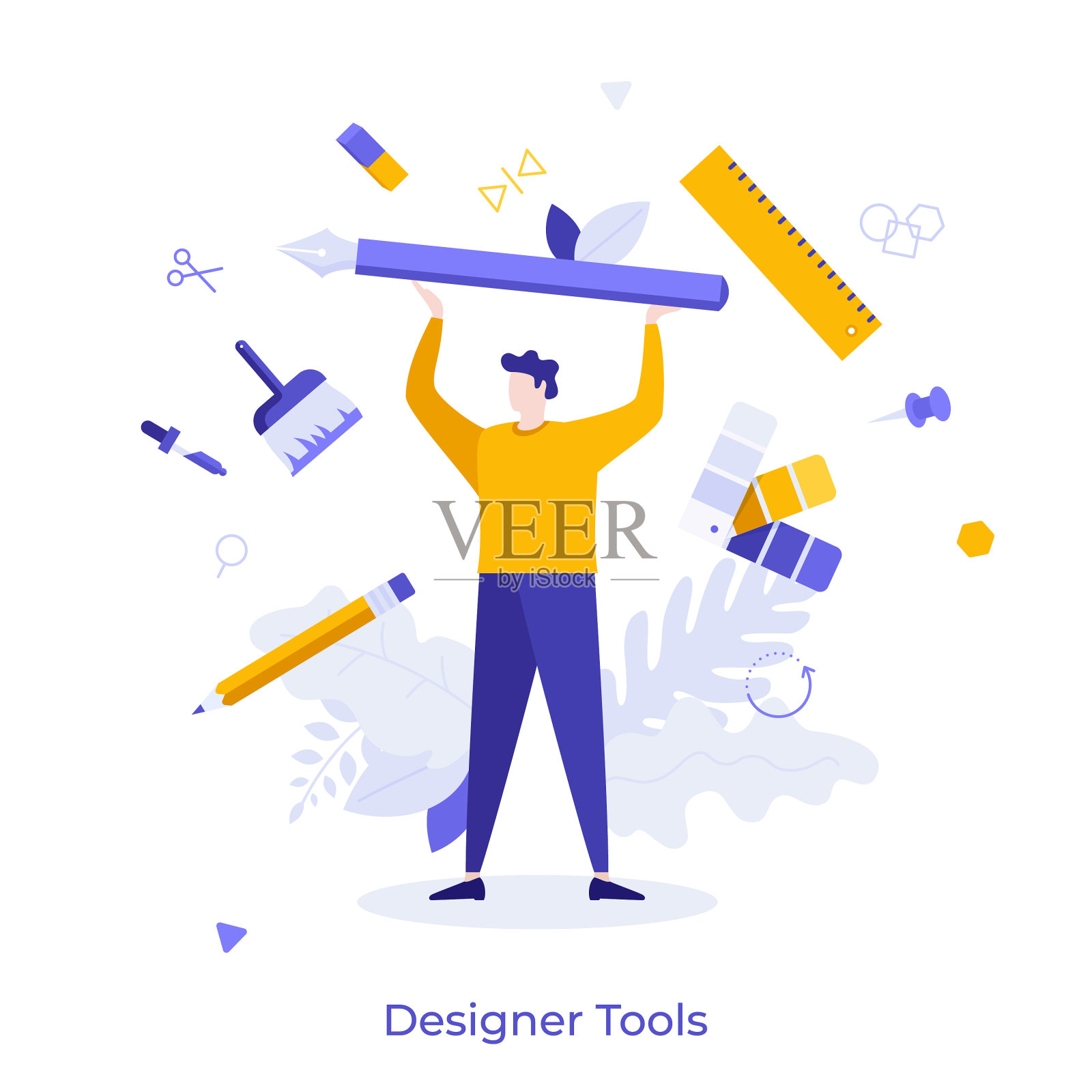 抽象的角色概念插画图片素材