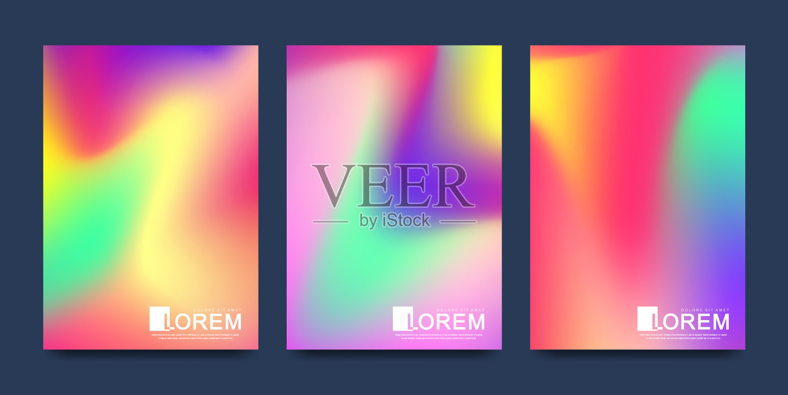 设计模板在时尚充满活力的梯度设计模板素材