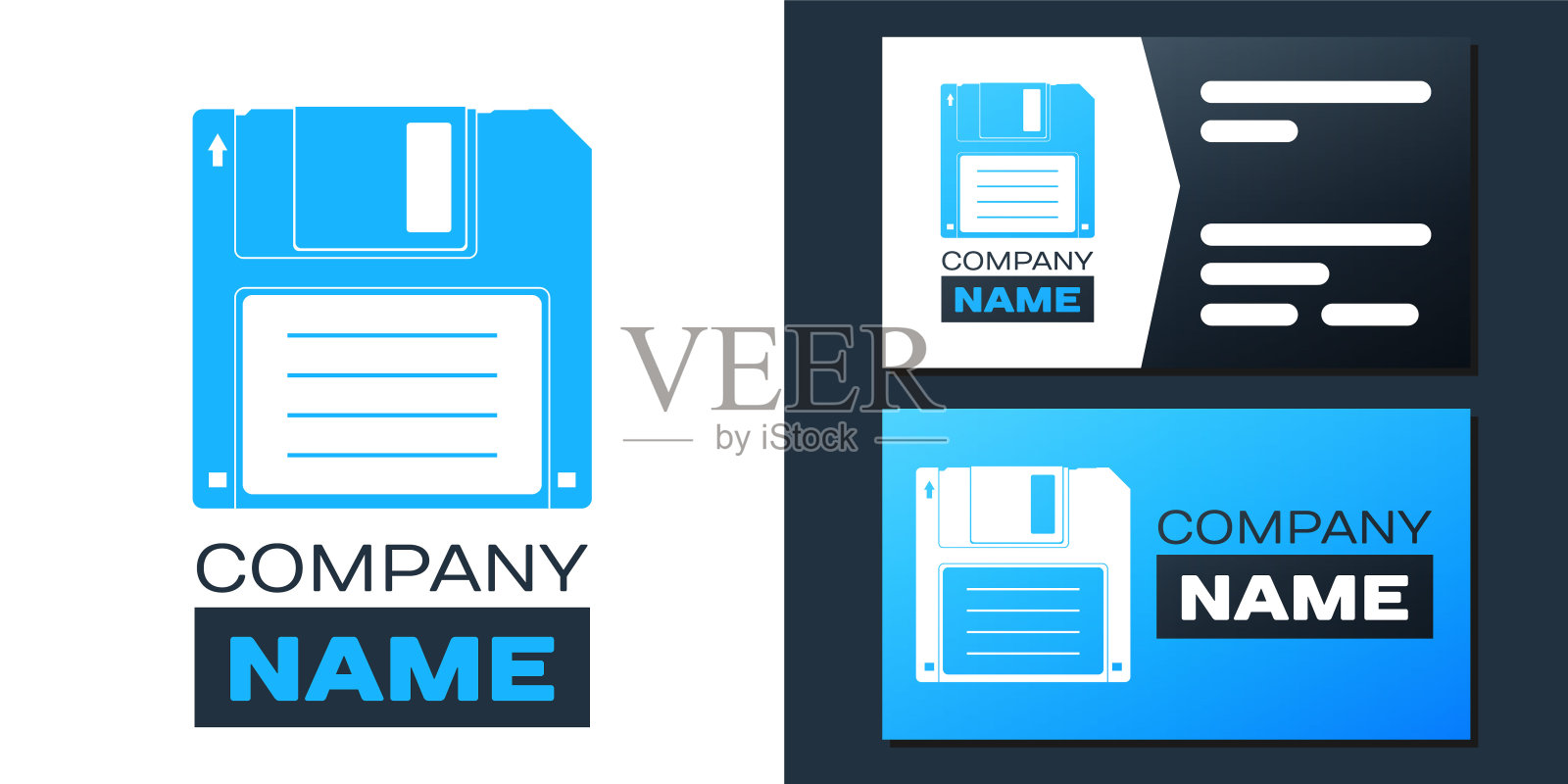 标识用于计算机数据存储的软盘,孤立的白色背景图标。软盘的迹象。标志设计模板元素。向量设计模板素材