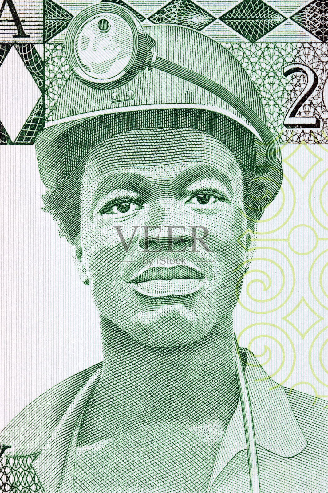 矿工从加纳金钱肖像照片摄影图片