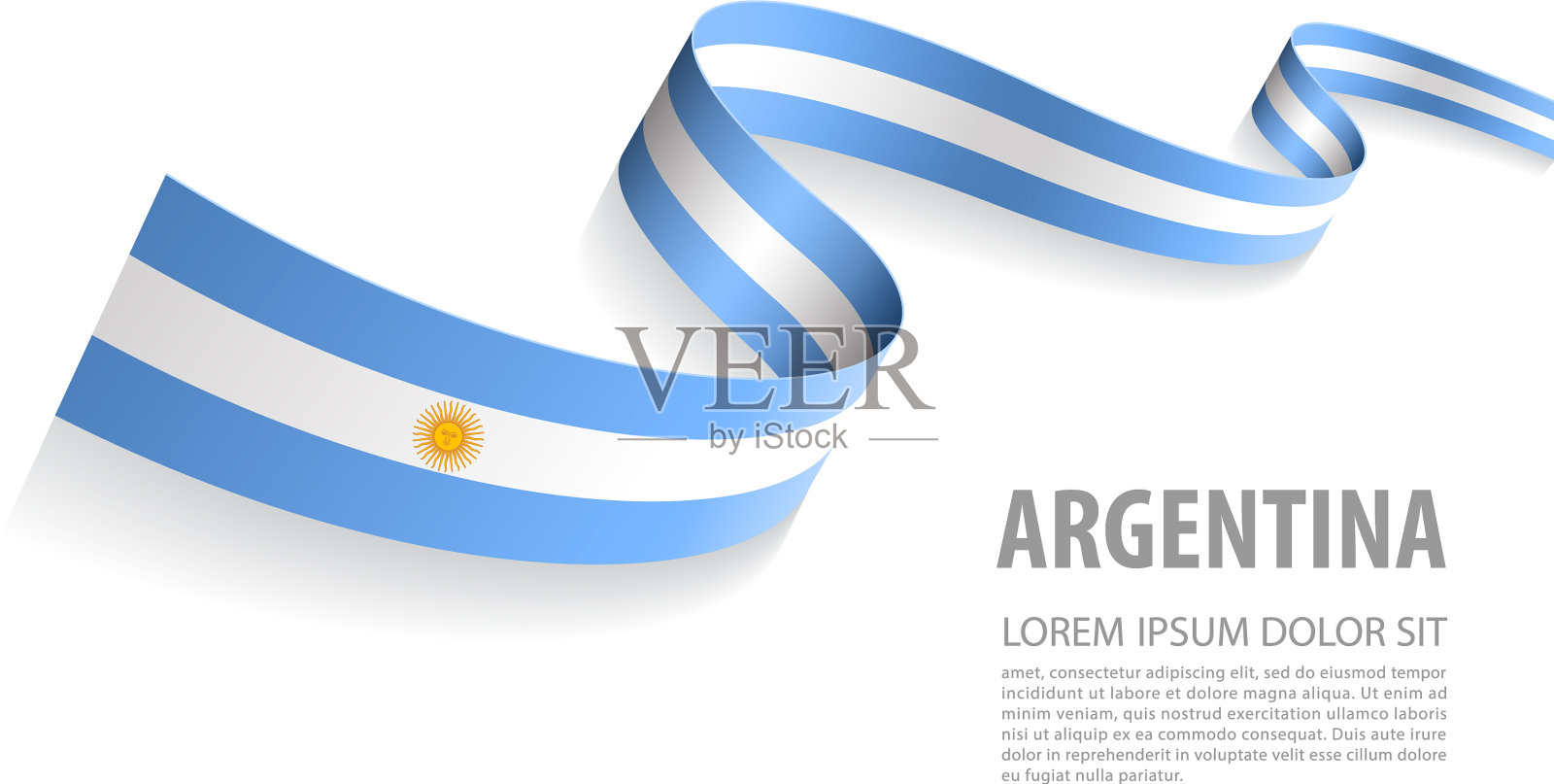 旗帜与阿根廷国旗颜色插画图片素材