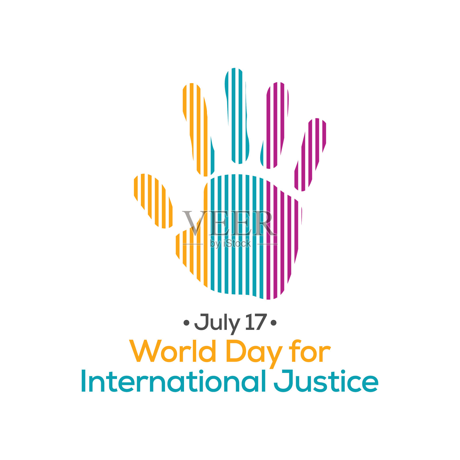 国际刑事司法日插画图片素材