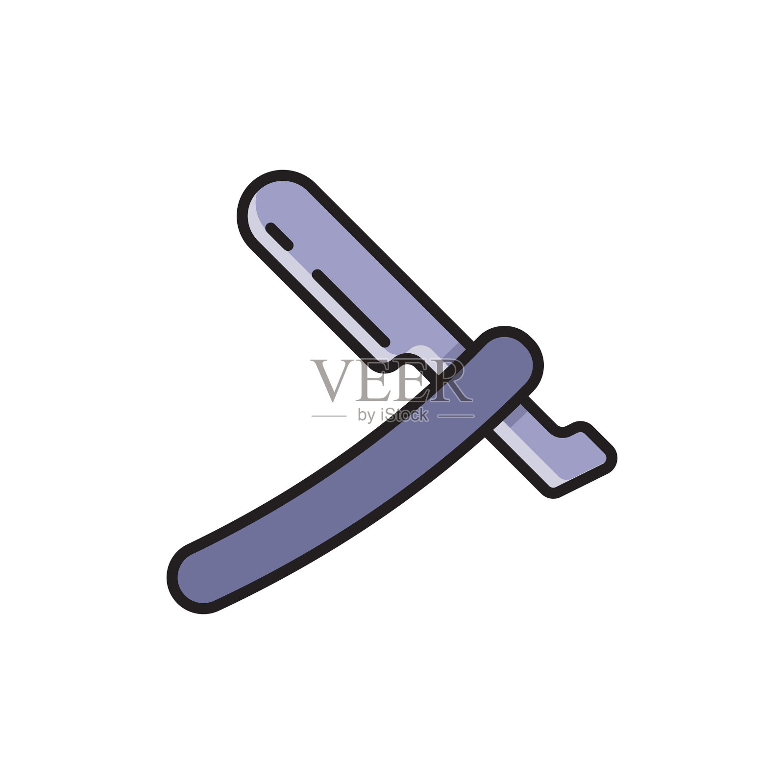 理发店设备图标符号工具孤立图标素材