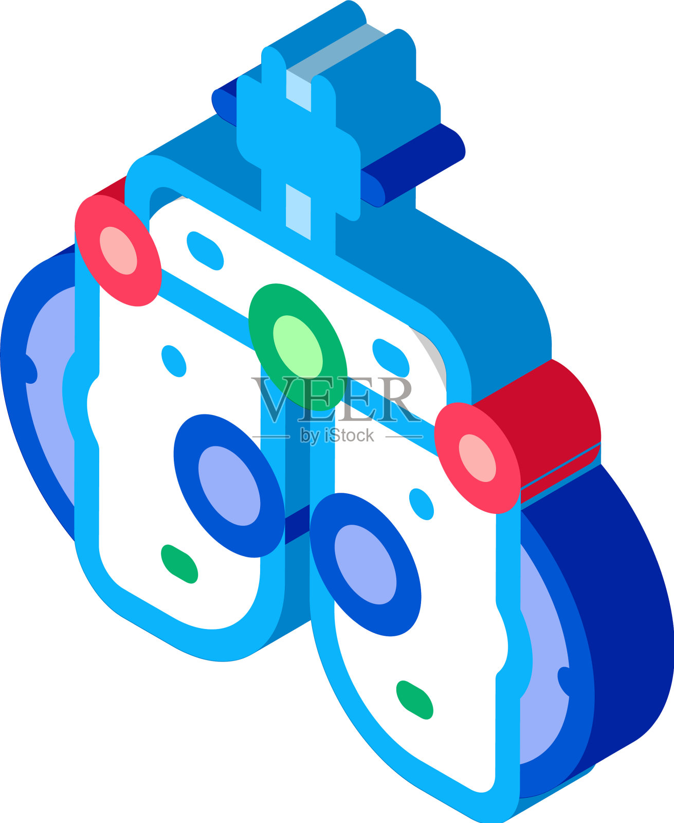 眼诊断设备等距图标设计元素图片