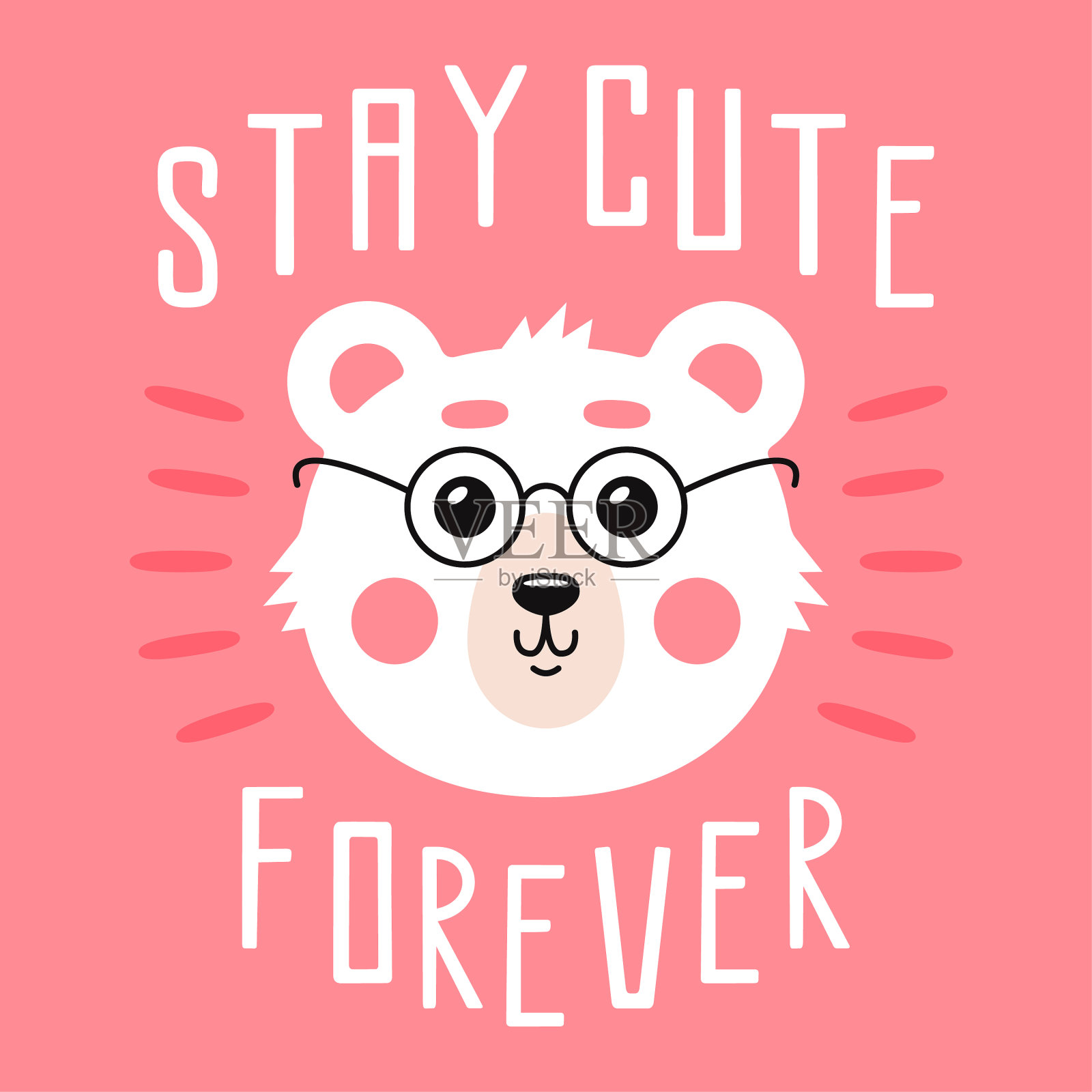 可爱的熊艺术插画图片素材