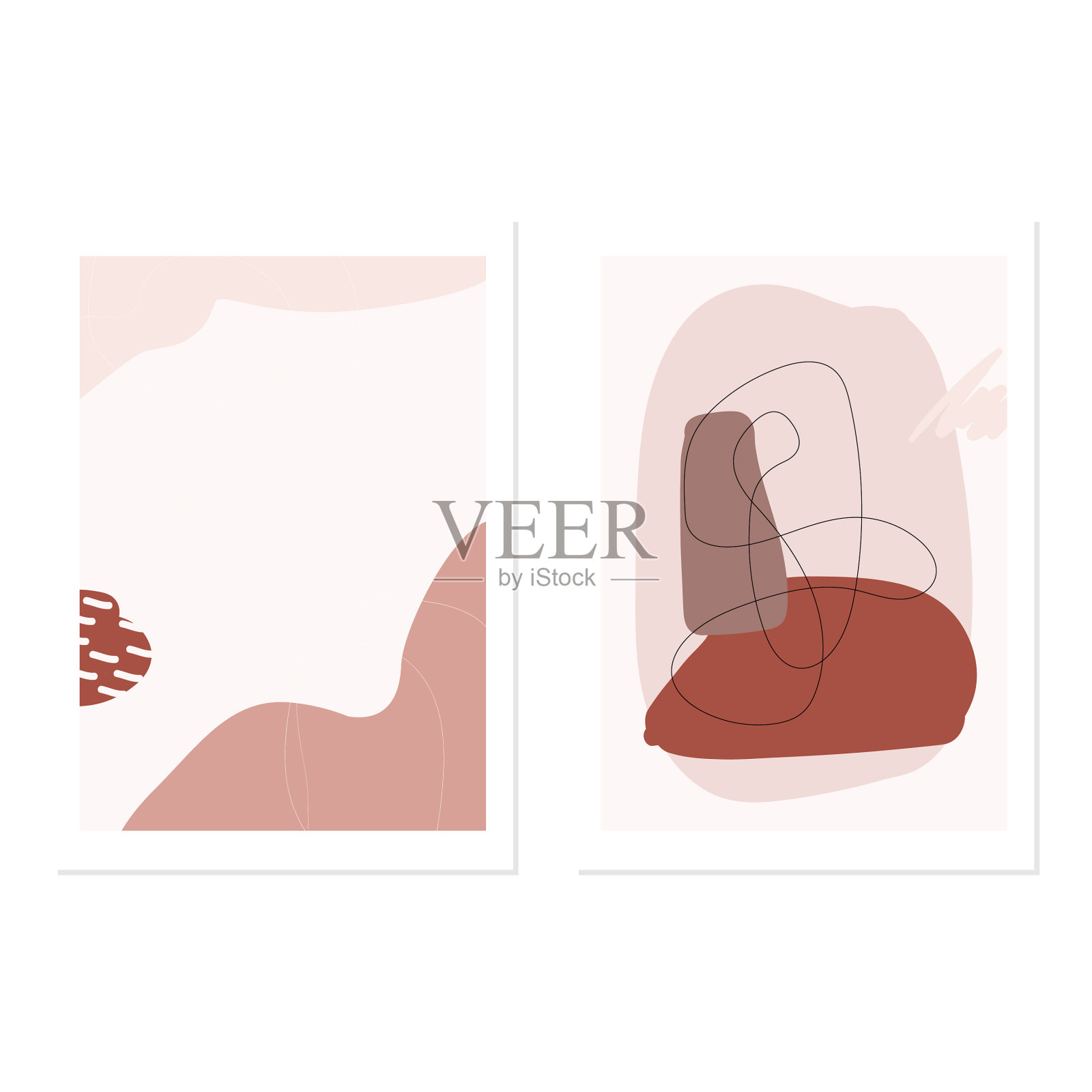 简单的装饰几何元素卡通插画图片素材