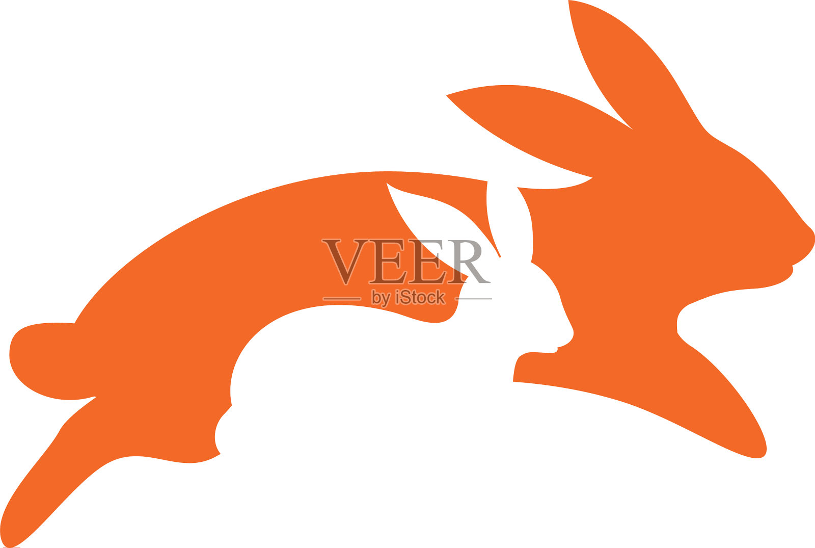 兔子标志模板设计元素图片