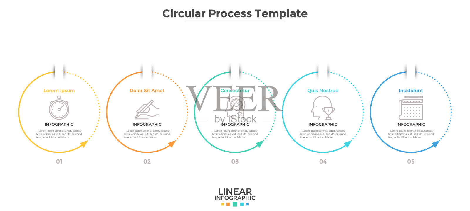 现代创意信息图表模板插画图片素材