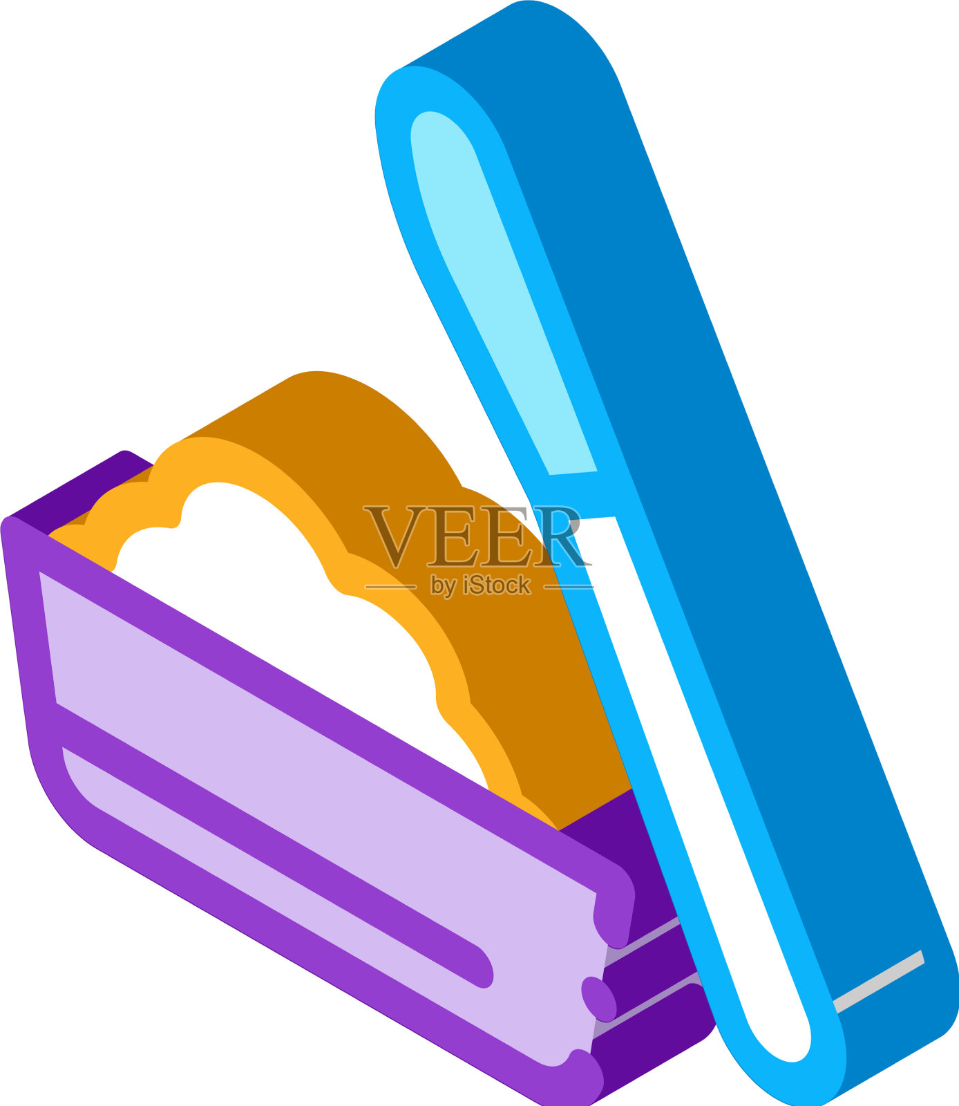 奶酪在盘子和刀等距图标设计元素图片