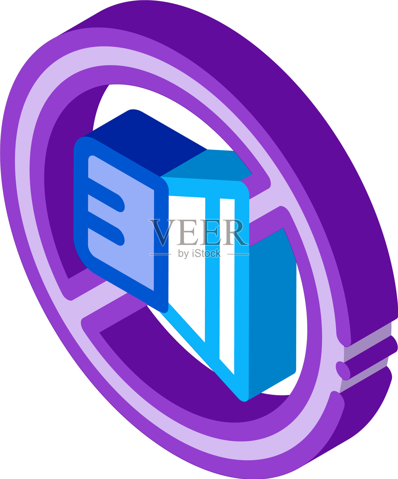 演讲者禁止等距图标设计元素图片