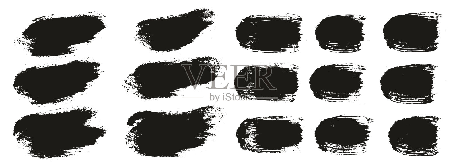 圆形笔刷粗短背景和直线混合艺术家笔刷高细节抽象矢量背景混合集插画图片素材