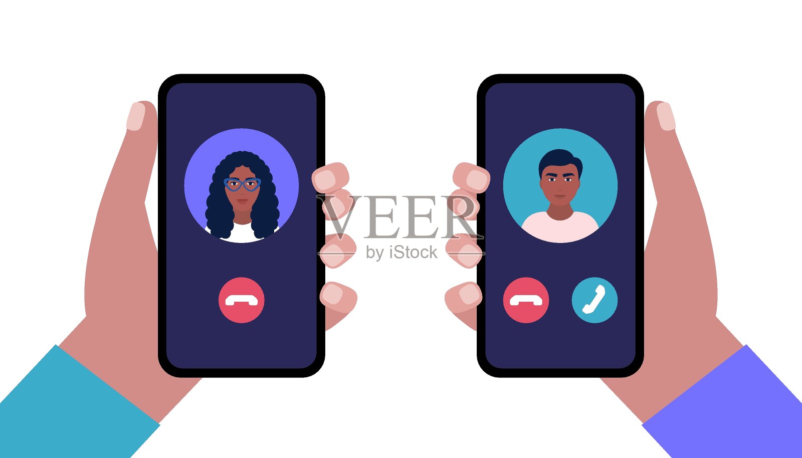 IP电话插画图片素材