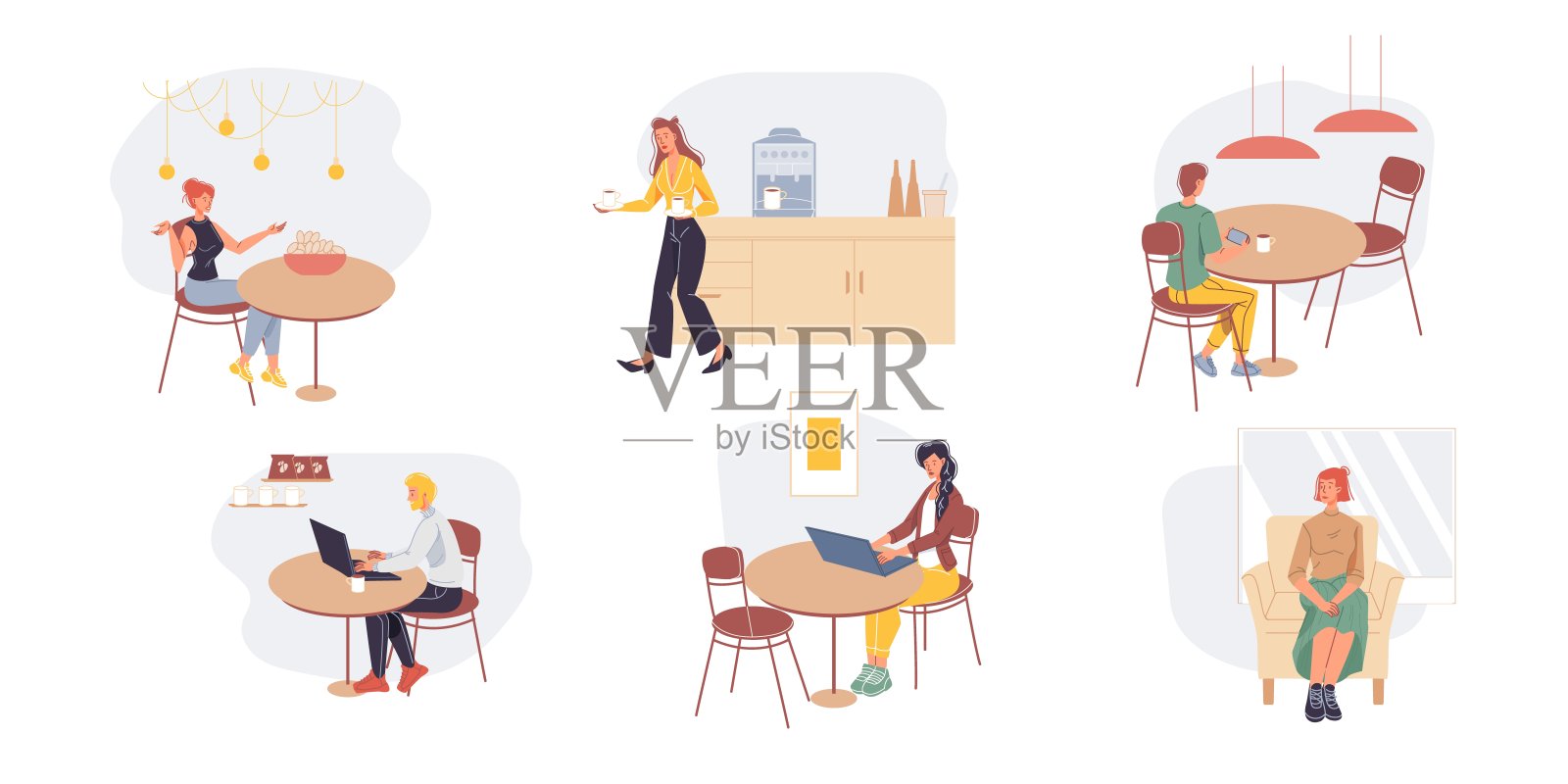 工作流业务和个体户矢量插图的概念插画图片素材