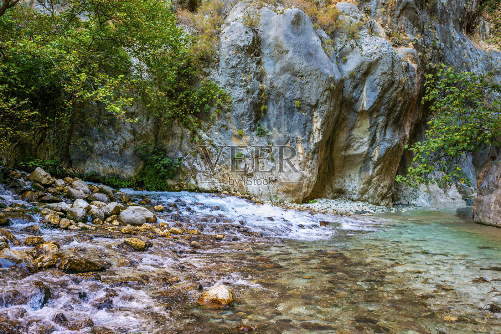 Saklıkent峡谷的风景,照片摄影图片