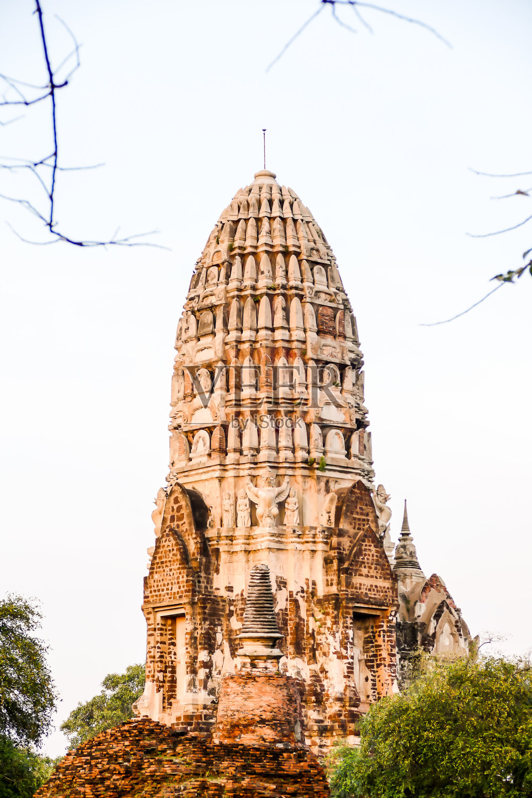 大城府寺废墟拍摄于泰国照片摄影图片