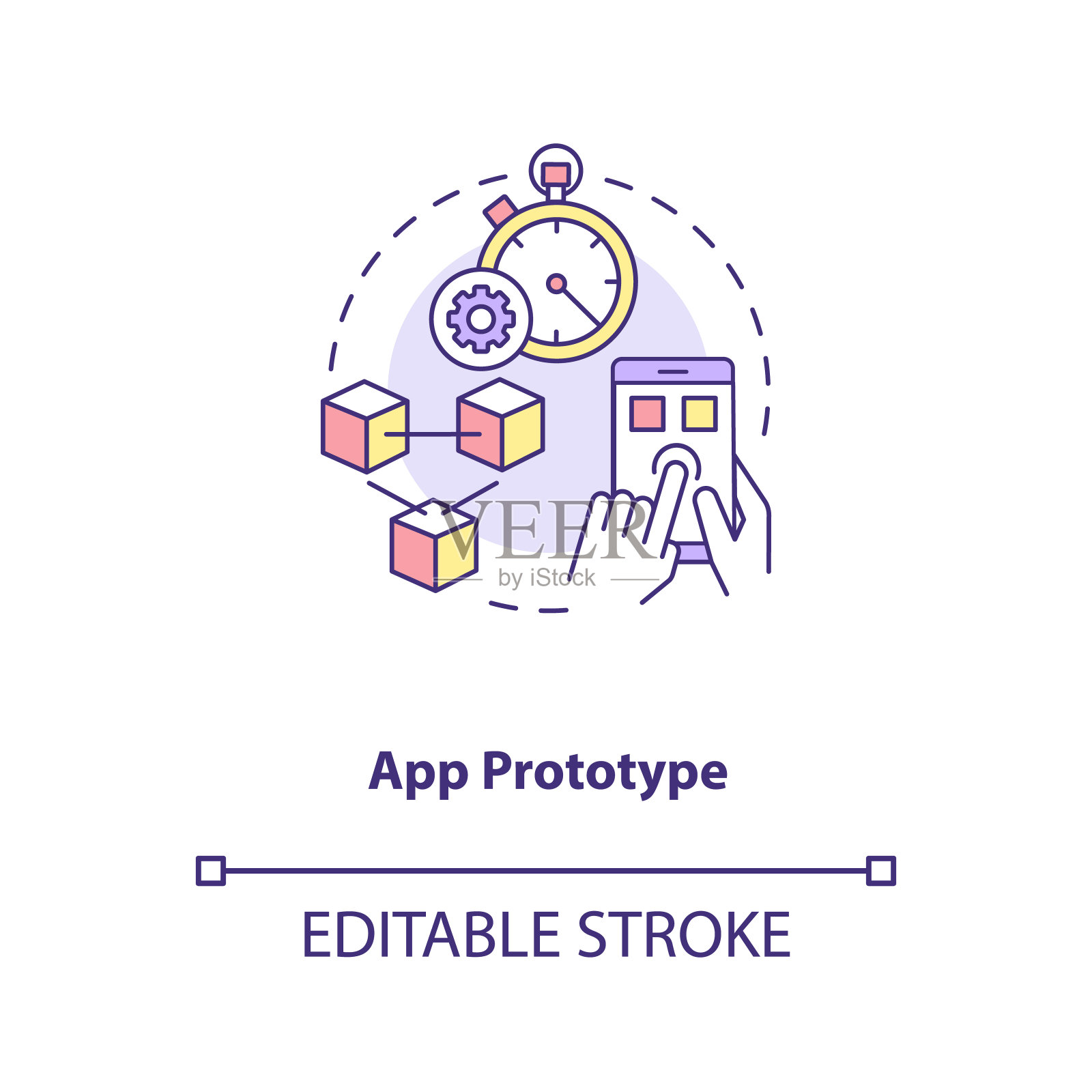 应用原型概念图标插画图片素材