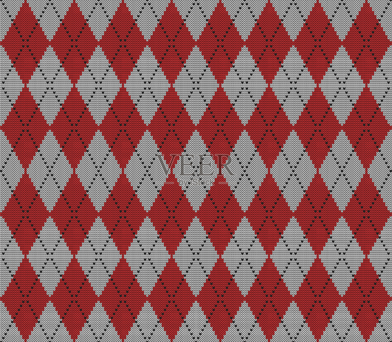 针织菱形圣诞和新年图案插画图片素材