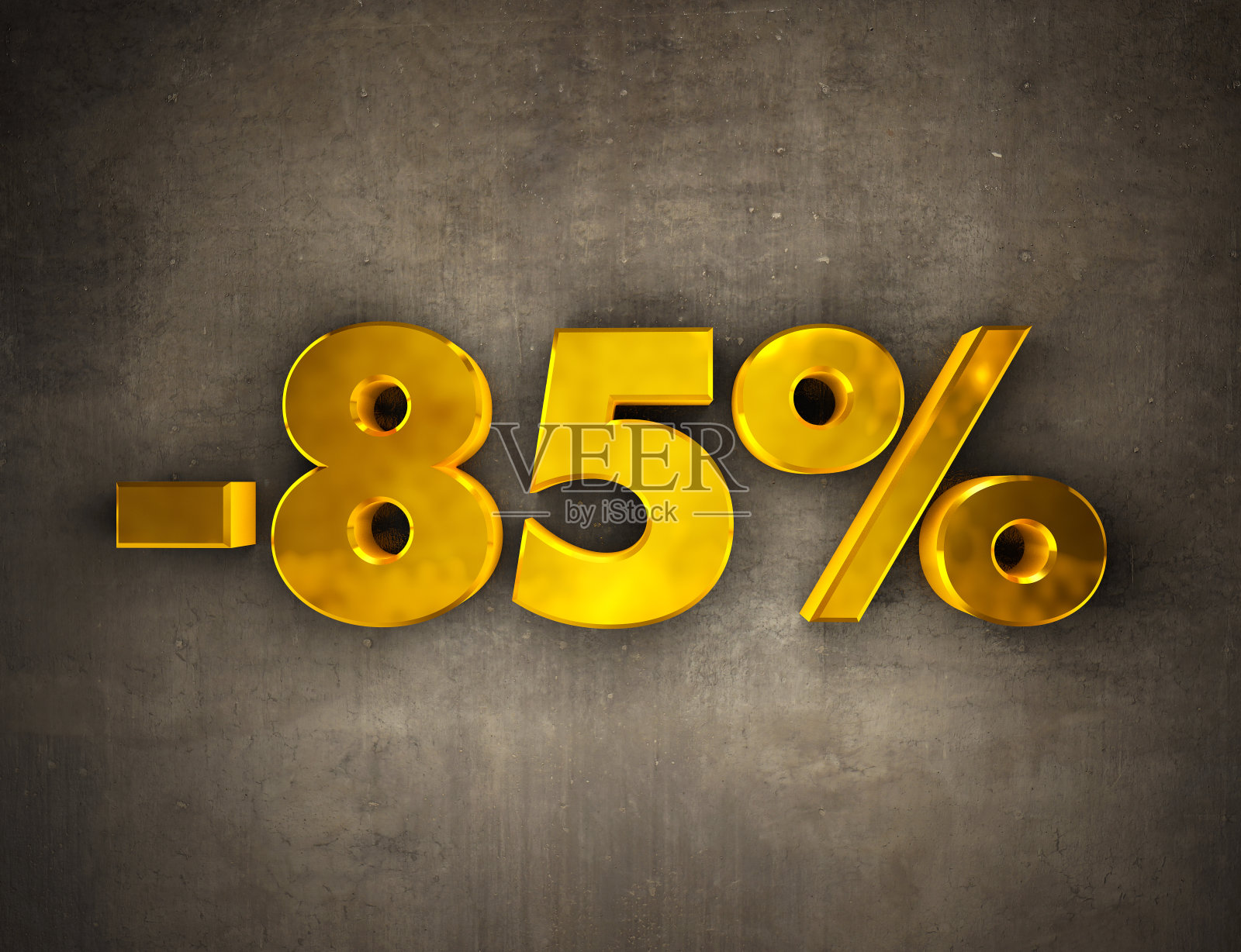 黄金85折的文字在墙上照片摄影图片