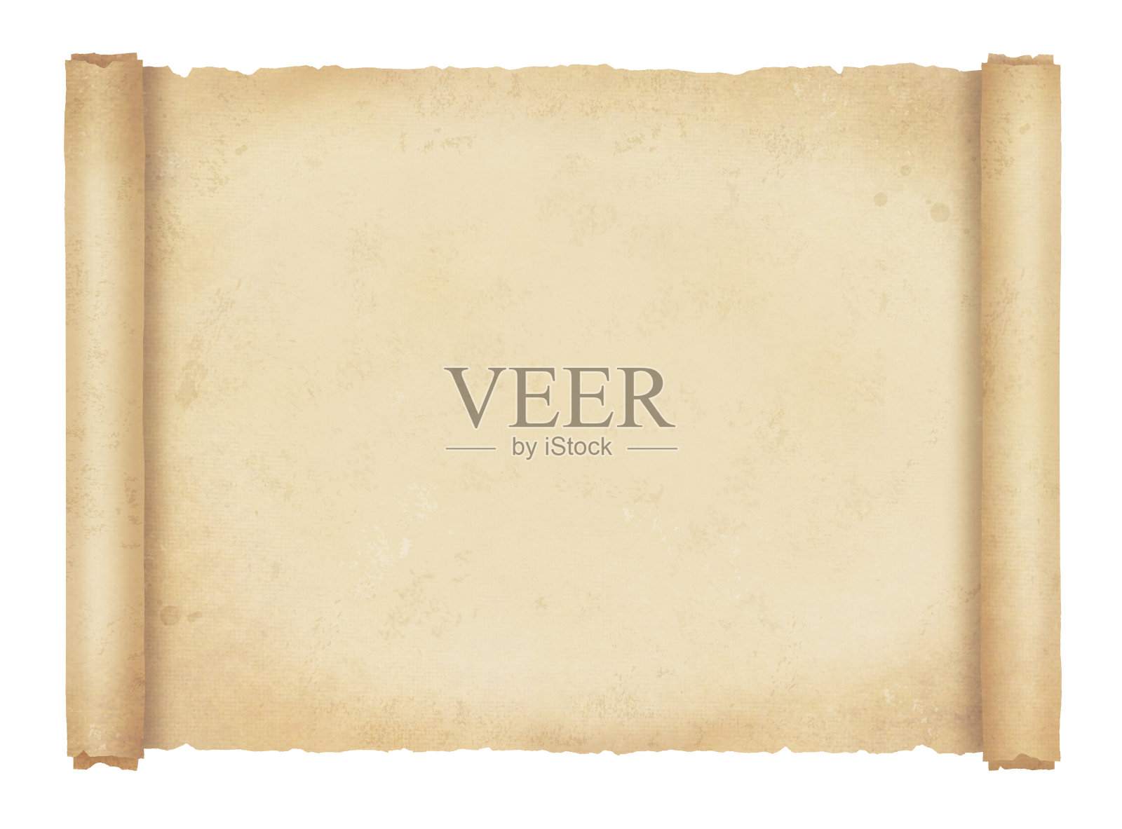 卷旧纸米色插画图片素材