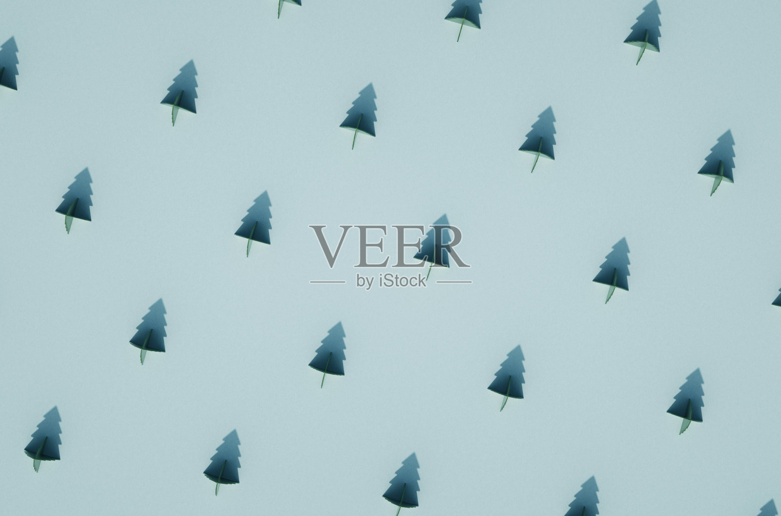 绿色平针叶树轮廓圣诞装饰品照片摄影图片