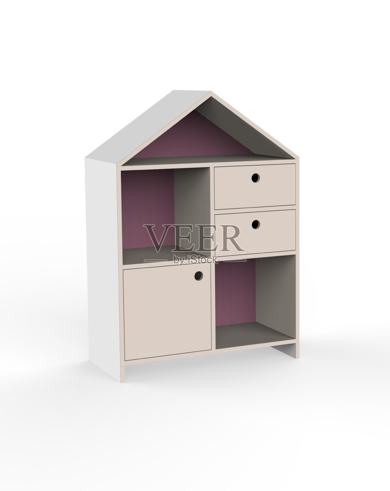 渲染三维橱柜,边板,咖啡桌家具照片摄影图片