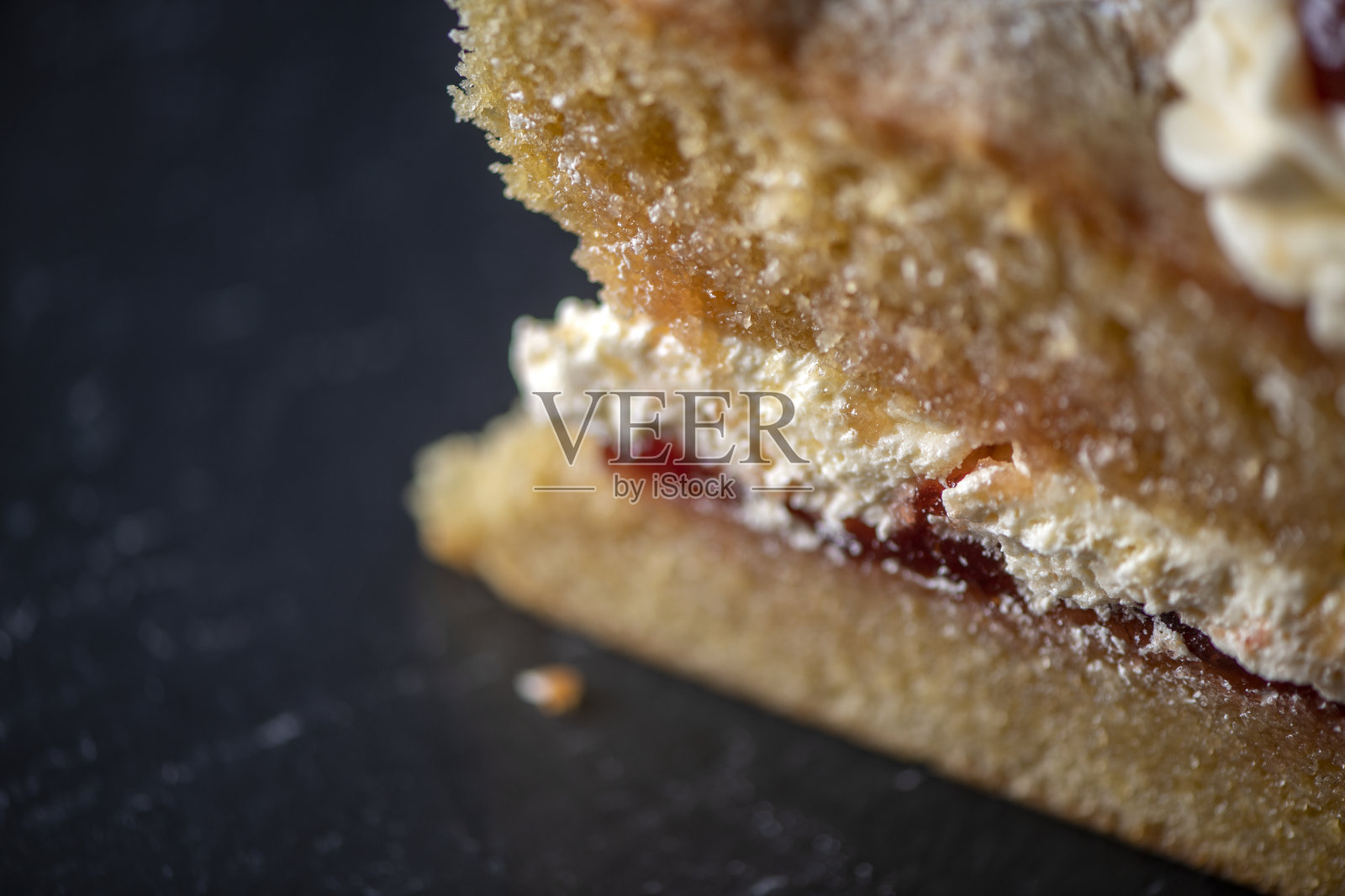 维多利亚海绵蛋糕照片摄影图片