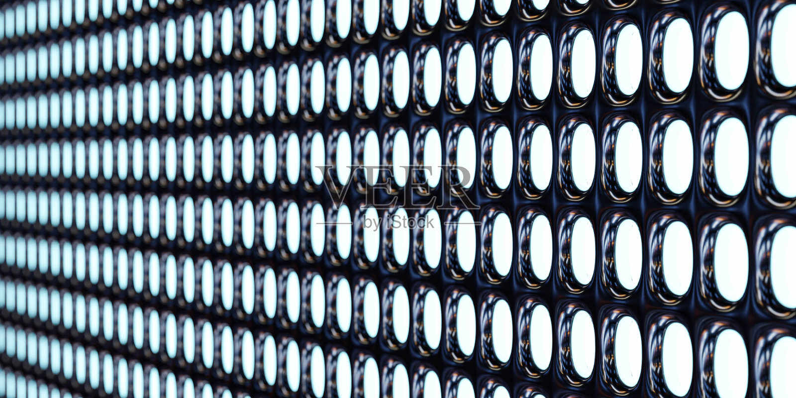 深色铬金属背景与穿孔3d渲染插图照片摄影图片
