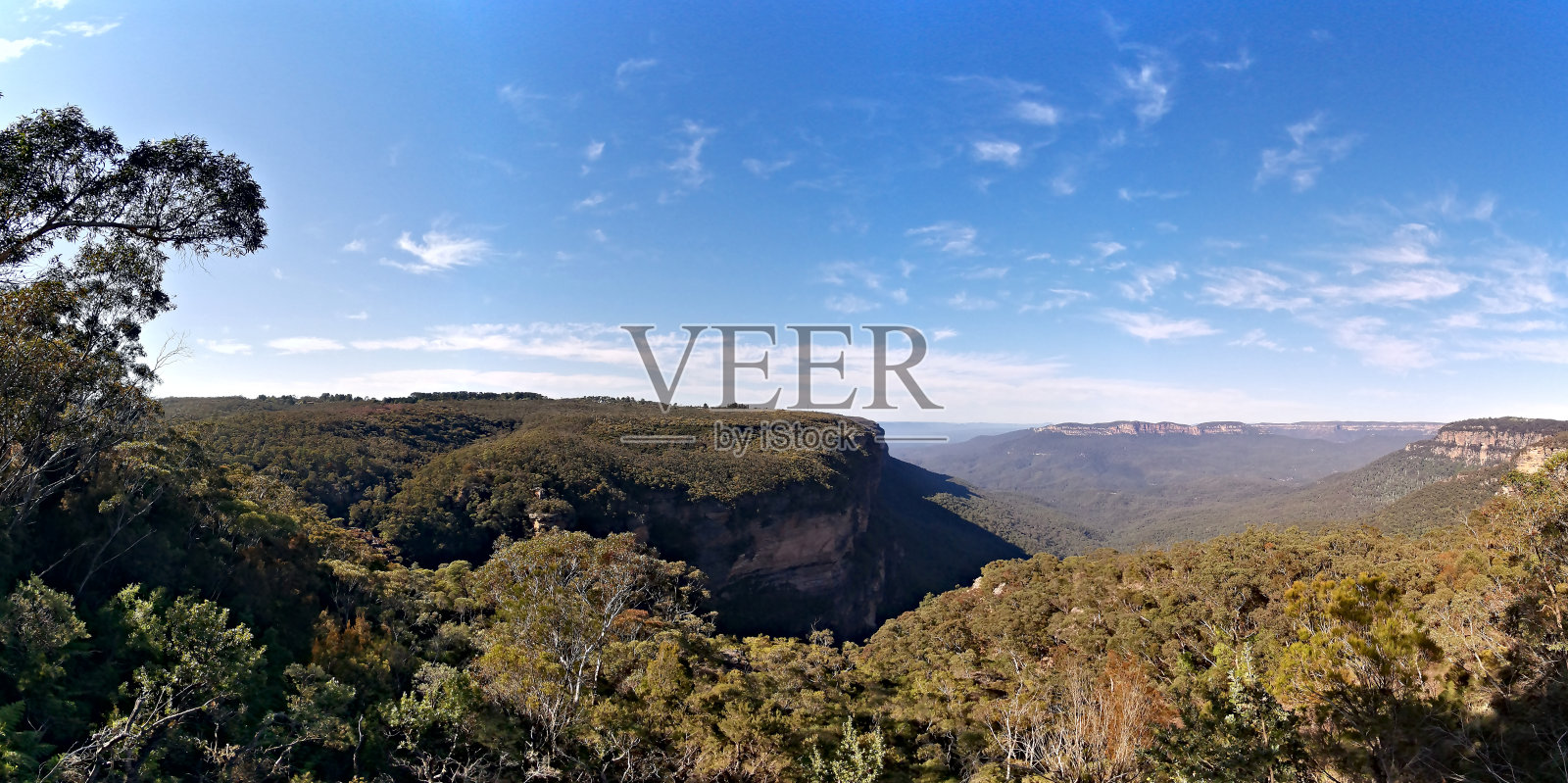 深谷高山,蓝山国家公园照片摄影图片