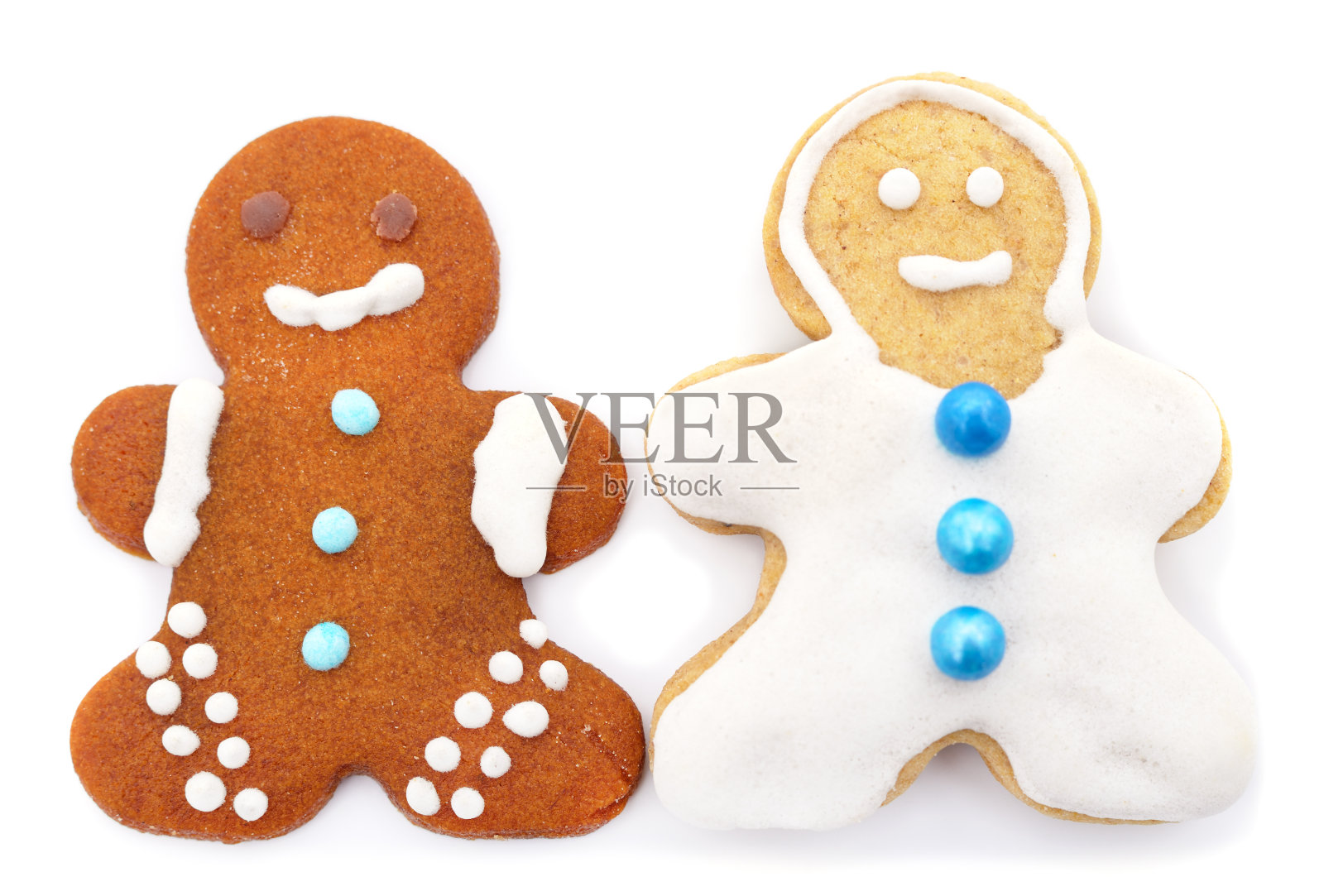 圣诞姜饼曲奇。照片摄影图片